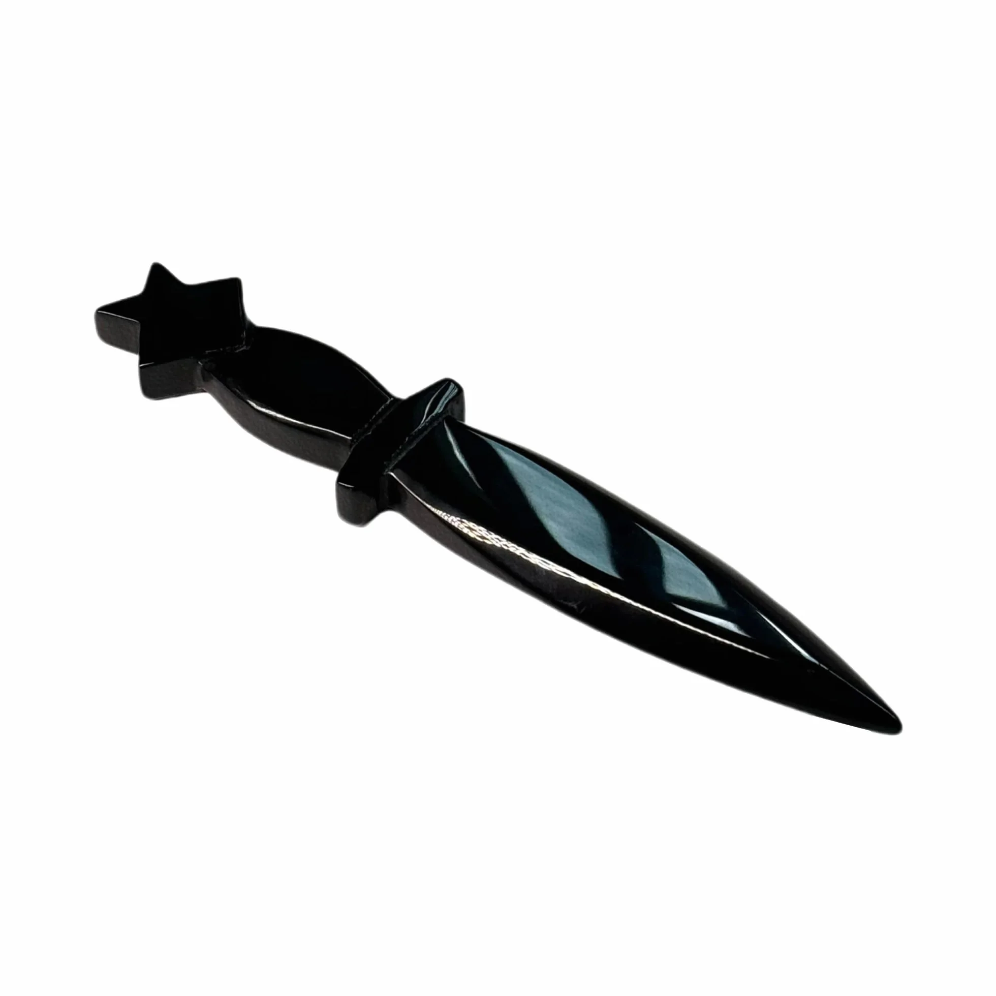 Gbrand Obsydian Wicca Zestaw Atamu i Kielicha, Czarny Pentacle Wiccan Materiały i narzędzia do Altar (Athame)