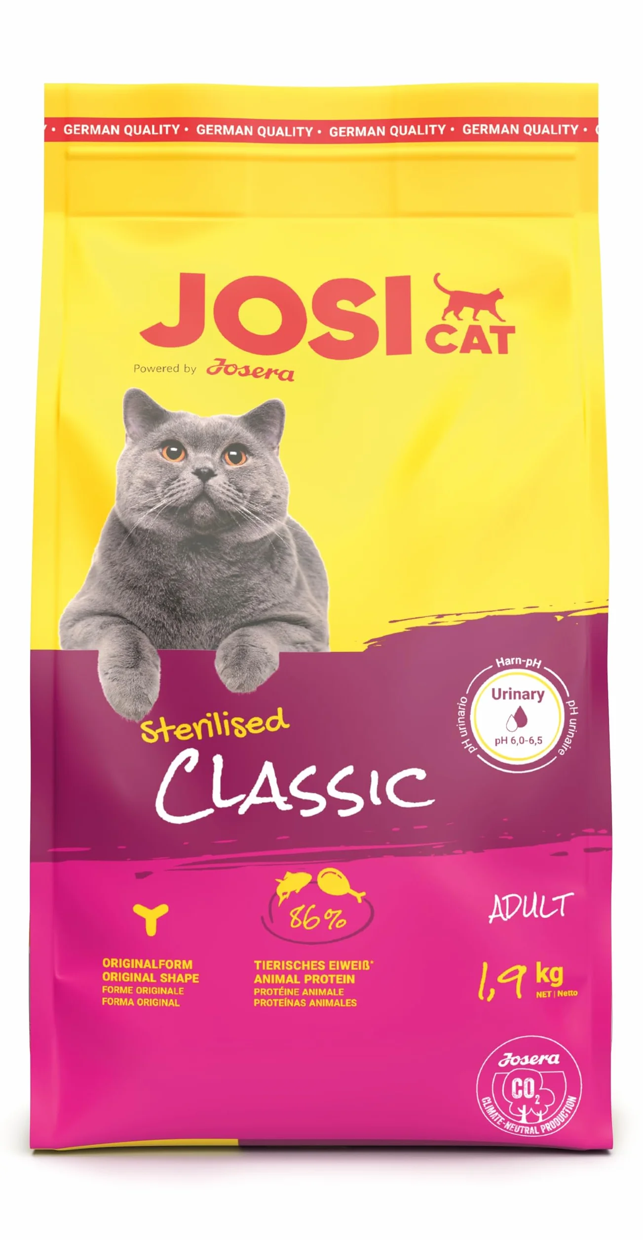 JosiCat Sterilised Classic 1,9 kg sucha karma premium dla dorosłych kotów