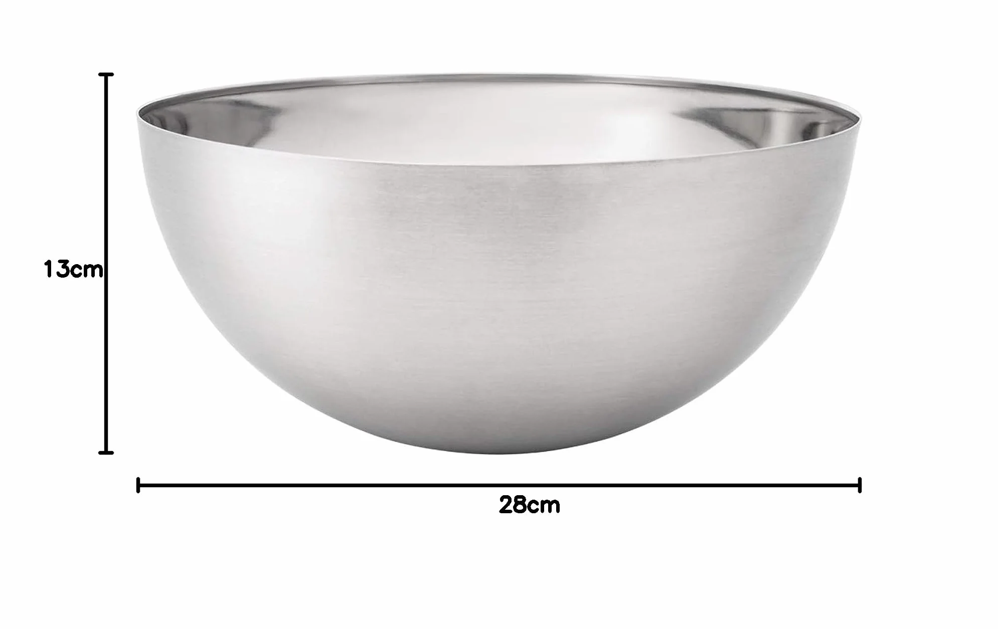 IKEA Salaterka "Blanda Blank" miska do serwowania o średnicy 28 cm ze stali nierdzewnej, srebrna, 13 x 28 x 28 cm