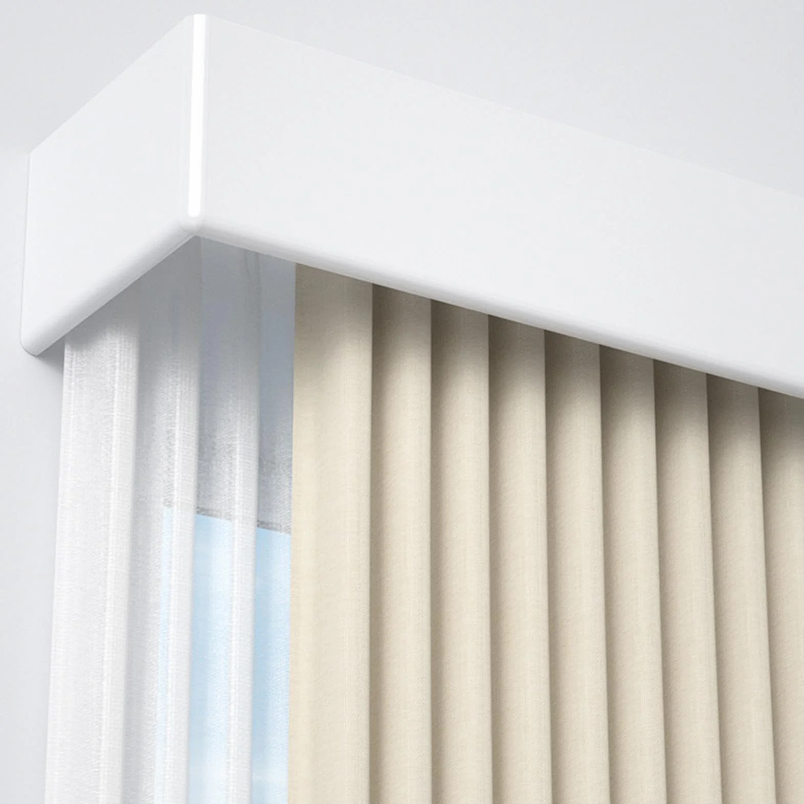 g Montowana podwójna szyna do zasłon z falbaną 3 w 1 zestaw rozdzielaczy pokojowych do okien biały lambrekin 140 cm / 55,1 cala / 1,4 m – wszechstronne rozwiązanie do dekoracji domu