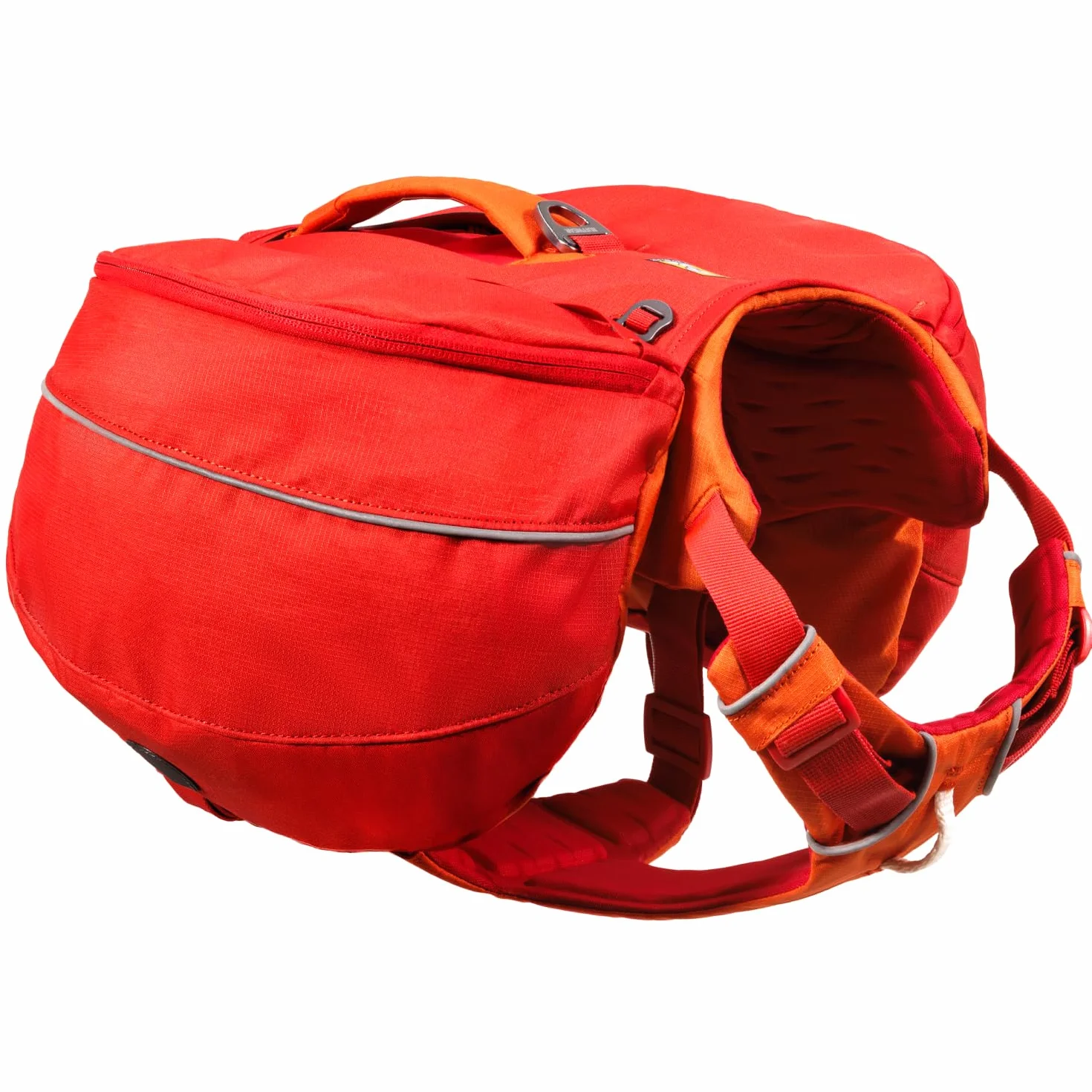 RUFFWEAR Palisades Pakiet dla zwierząt domowych, modułowa torba dla psa i torba podróżna, lekki plecak dla psa na wędrówki i spacery z wbudowaną uprzężą, rozmiar M, czerwona porzeczka
