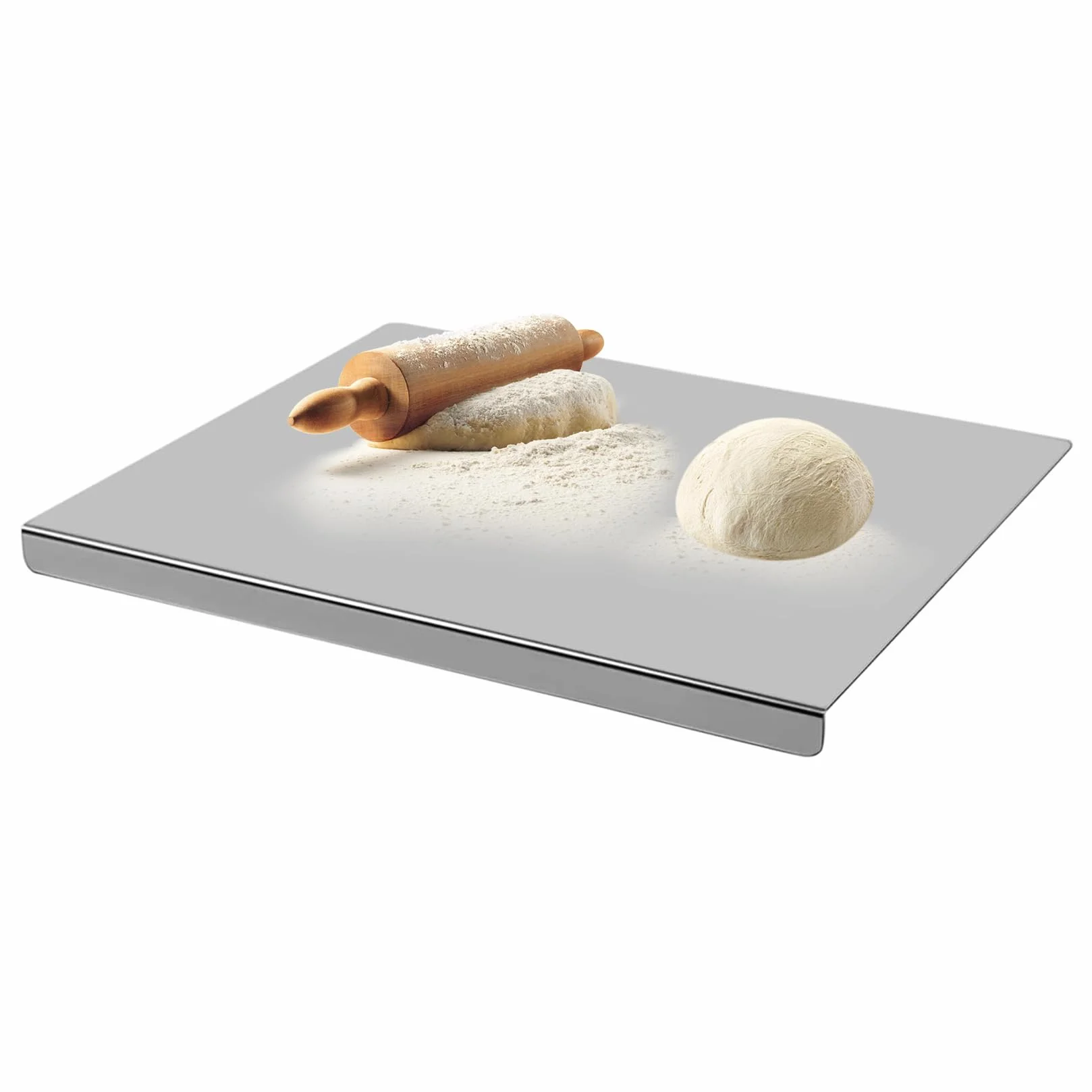 30 X 40Cm Deska Do Krojenia Ze Stali Nierdzewnej Wyrabiania Ciasta Krojenia i Gotowania Deski Do Krojenia z Rantem Która Może Być Również Używana w Kuchniach Barach i Restauracjach
