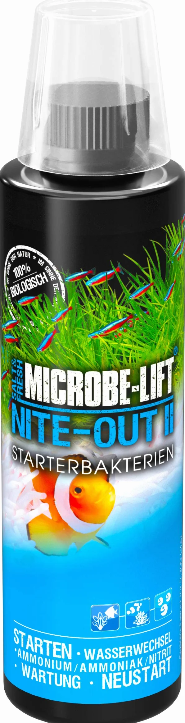 Microbe-Lift Nite-Out II Wysoce aktywne bakterie startowe do akwarium morskiego i słodkowodnego 236 ml
