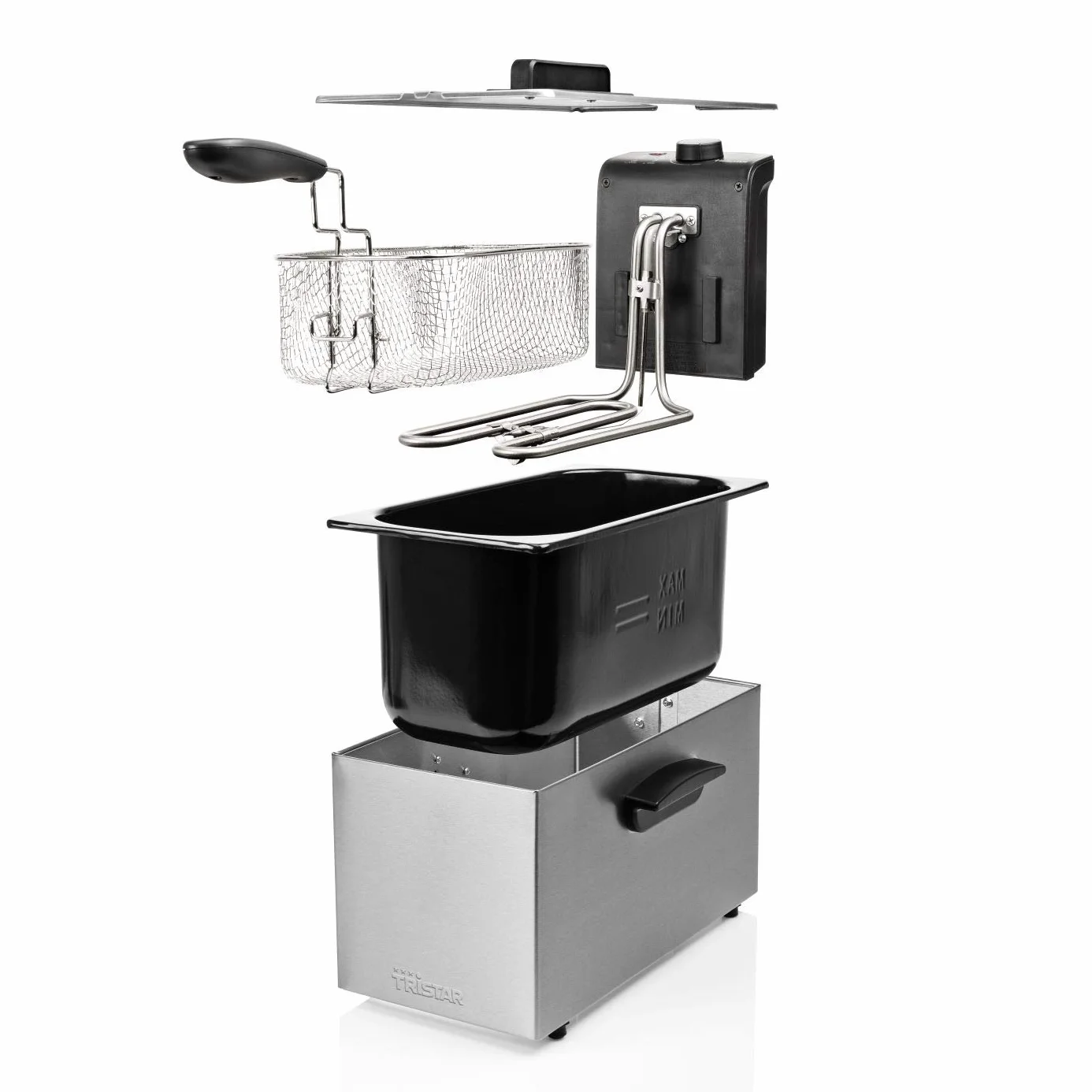 Tristar frytkownica Deep Fryer - pojemność 3 litry - moc 2000 W - wykończenie ze stali nierdzewnej - porcja nawet dla 4 osób - FR-6946