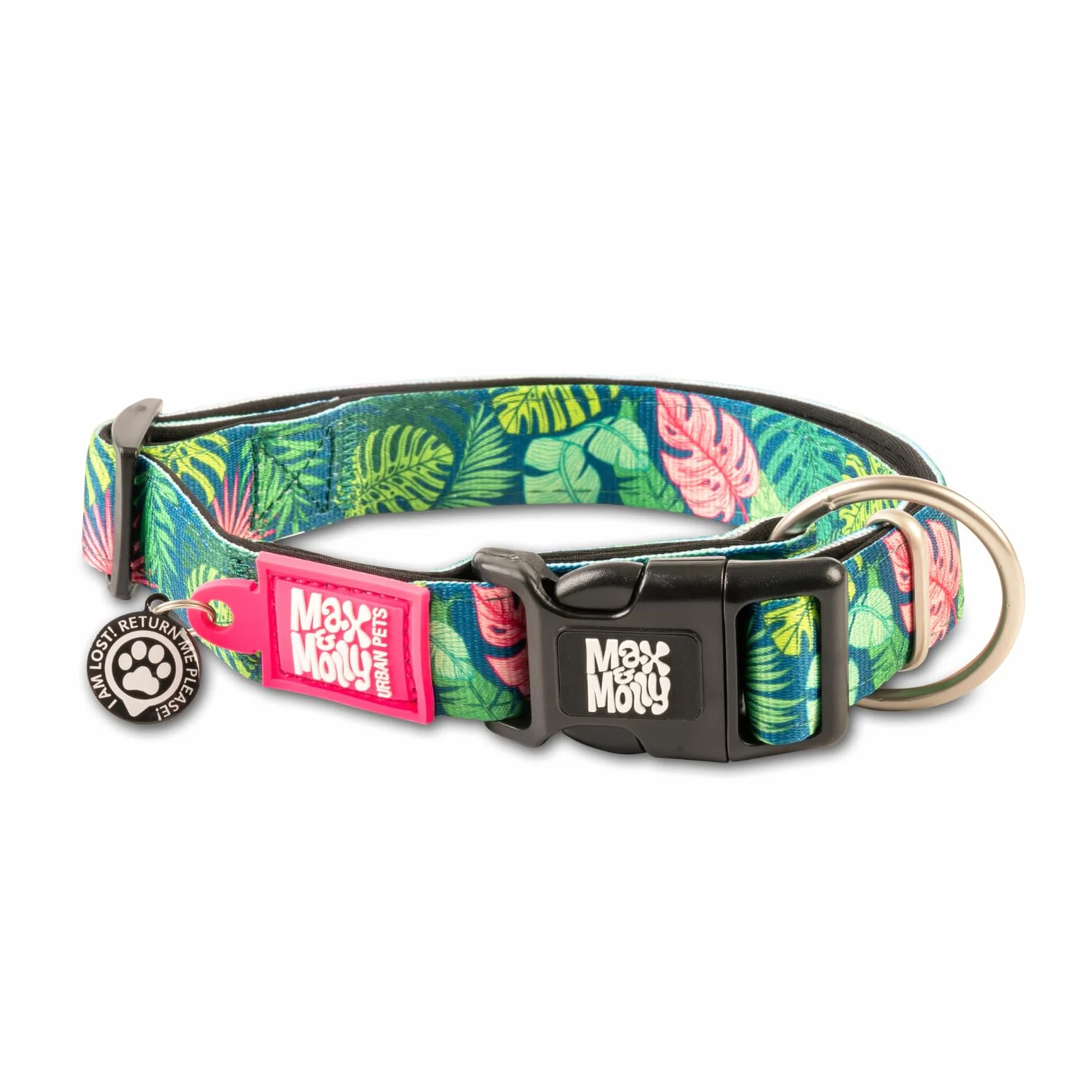Max & Molly Fashion Smart ID obroża dla psa, miękki neopren, regulowany rozmiar 33-53 cm, wodoodporna