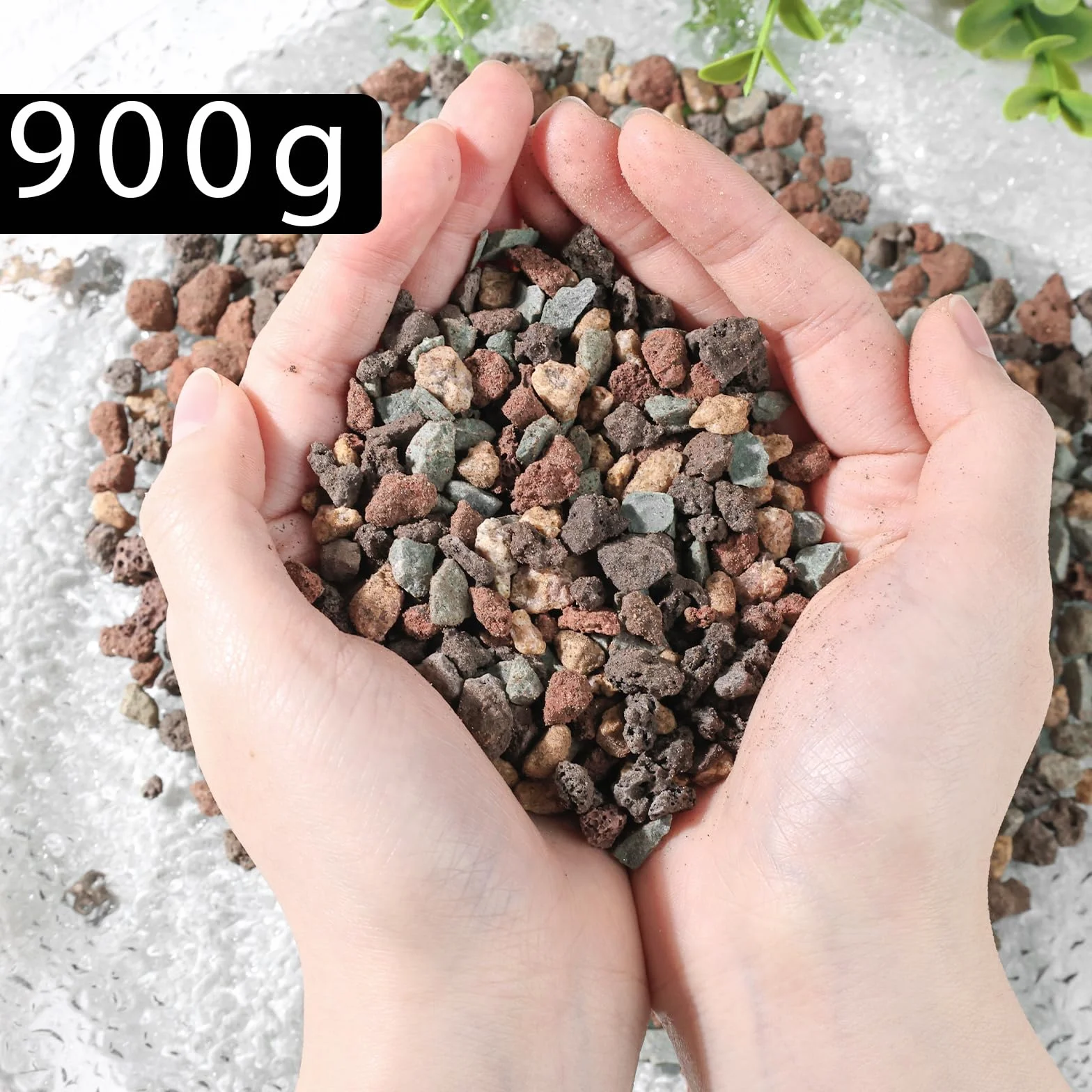 HAKACC 900g Dekoracyjne naturalne kamienie wulkaniczne żwir lawowy do akwarium doniczki