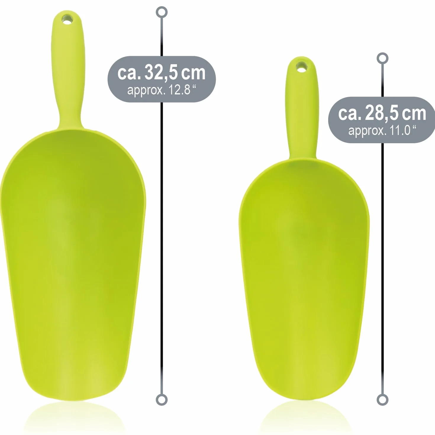 COM-FOUR® COM-FOUR 2x miarka do porcjowania paszy dla zwierzat - miarka do torebki plastikowej - miarka dla zwierzat domowych - miarka do wazenia paszy i nasion