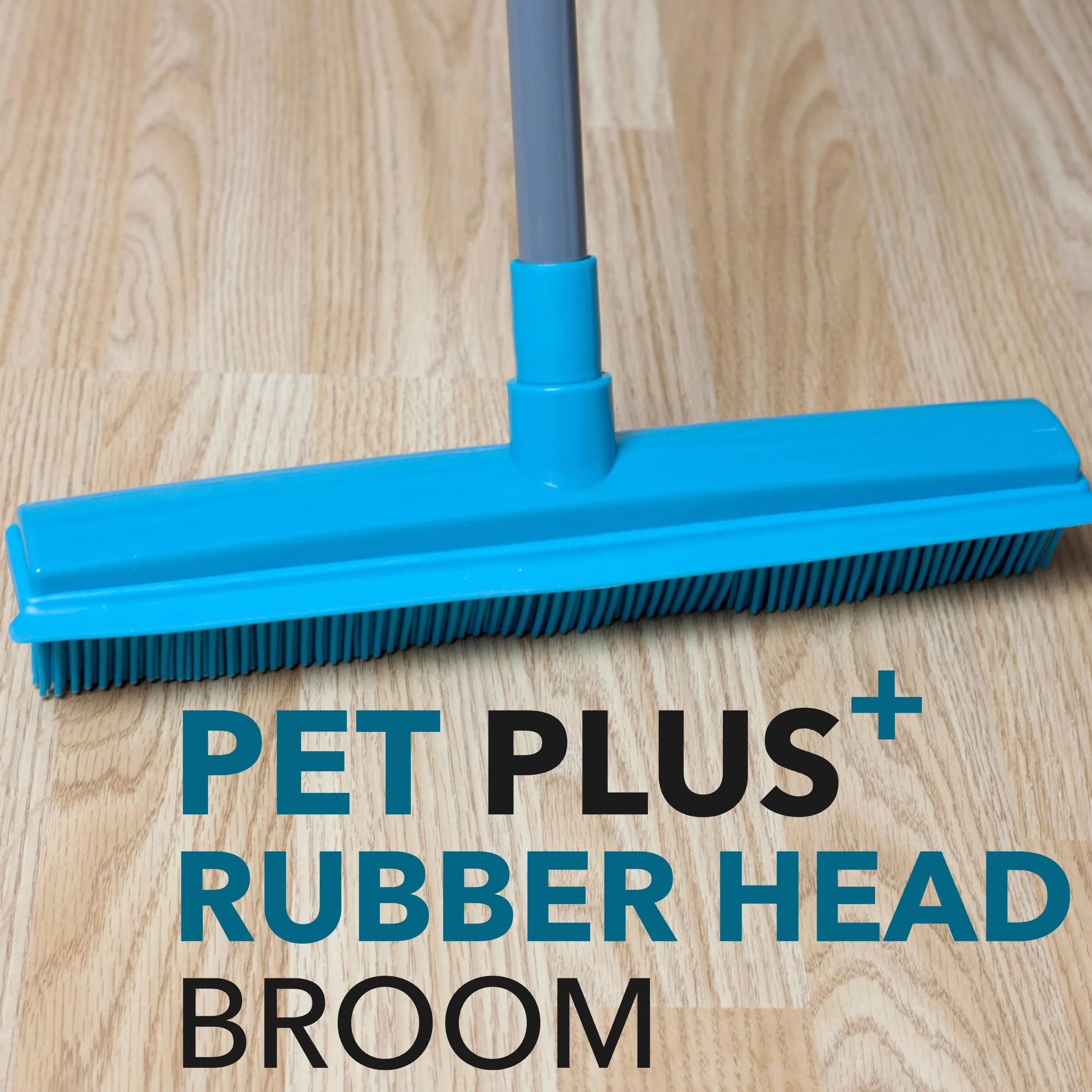 Beldray LA024350TQ Pet Plus+ 2 In 1 Lift & Trap Dual Rubber Head Brush with Squeegee Edge, Ideal for Hard Floors, Windows, Pet Hair & Dust, Non-Scratch, Outdoor/Indoor Bro
