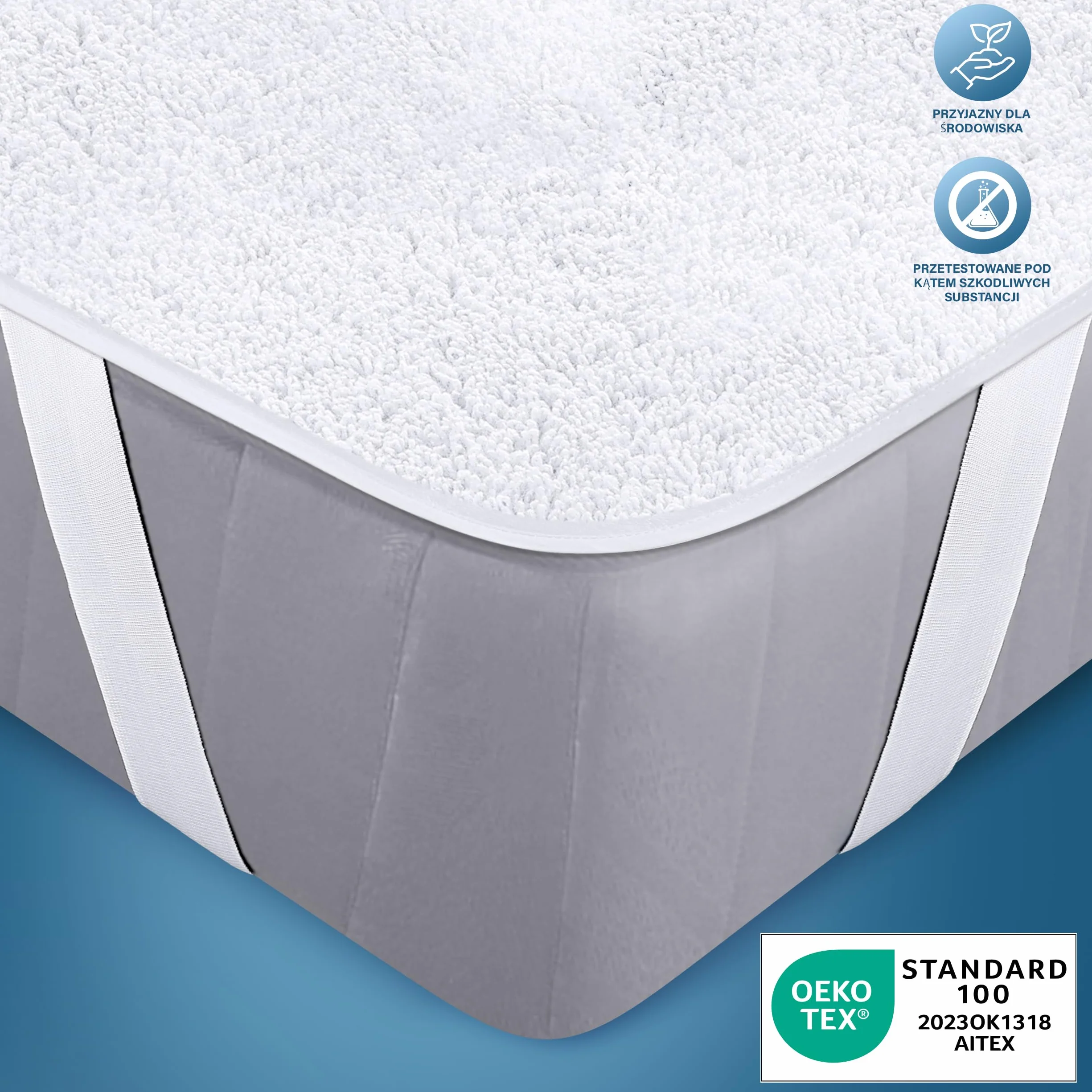 Utopia Bedding Ochraniacz na materac 140 x 200 cm Wodoodporny, z elastycznymi paskami narożnymi, oddychający materac nawierzchniowy z certyfikatem Oeko-TEX, ochrona materaca