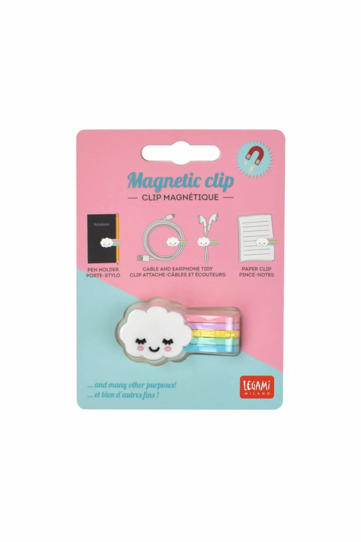 Legami magnesy, silikon, tęczowy, mały