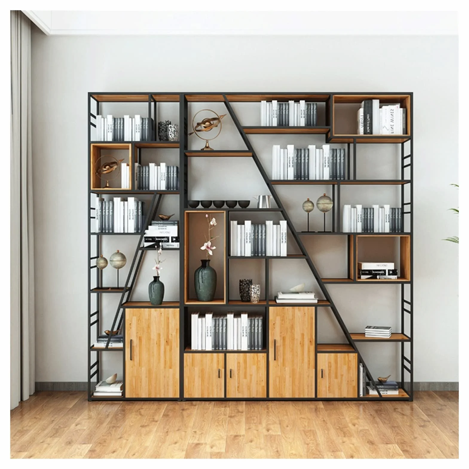 Regał regałowy Półka półki z książkami kutej regał regał Kreść Kreatywne Minimalist Minimalist Study Study Office Pięta Stojące półki na książki (Color : 120cm)