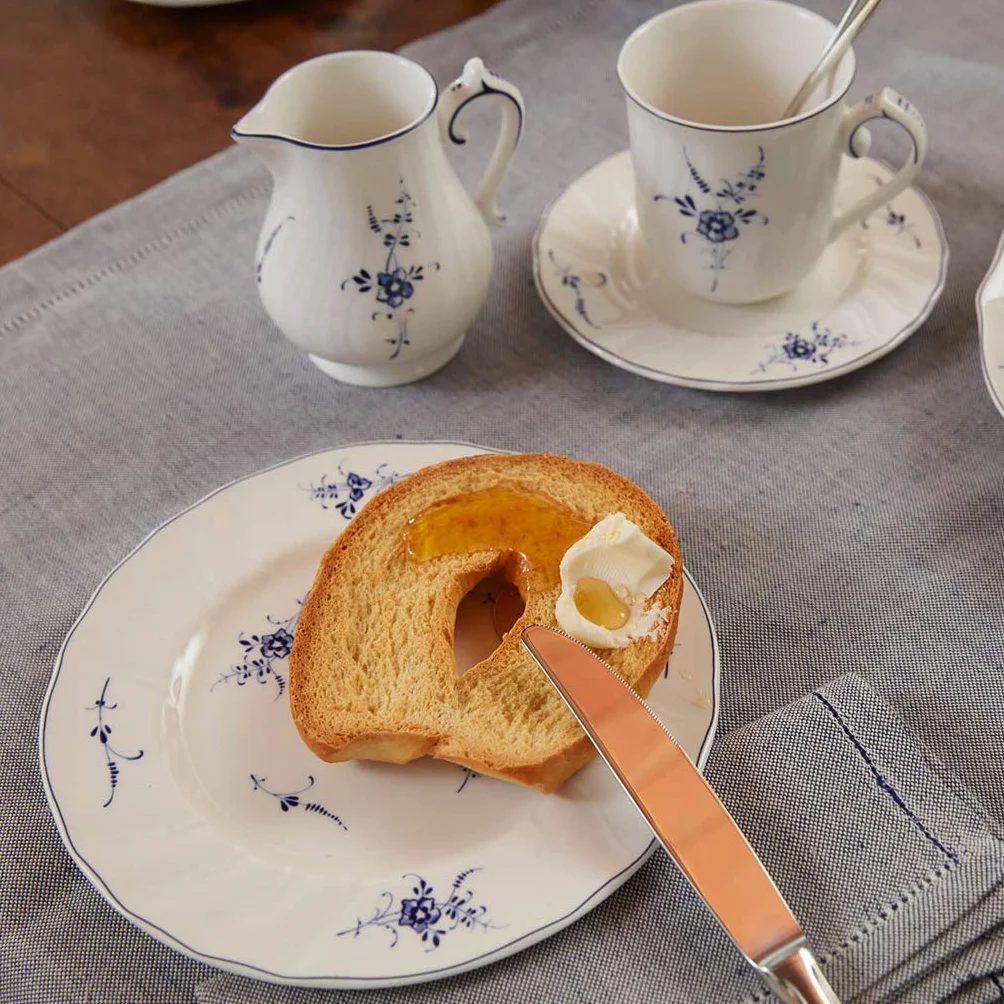 Villeroy & Boch Vieux Luxembourg kubek do kawy, 290 ml, wysokość: 8,8 cm, porcelana premium, biały/niebieski