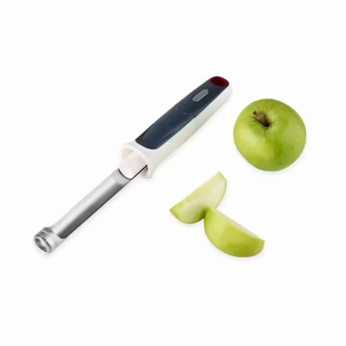 Zyliss E910030 Easy Twist drylownica do jabłek z praktycznym systemem wyrzutu, drylownica do jabłek z ostrzem ze stali nierdzewnej i ergonomicznym uchwytem, 5 lat gwarancji