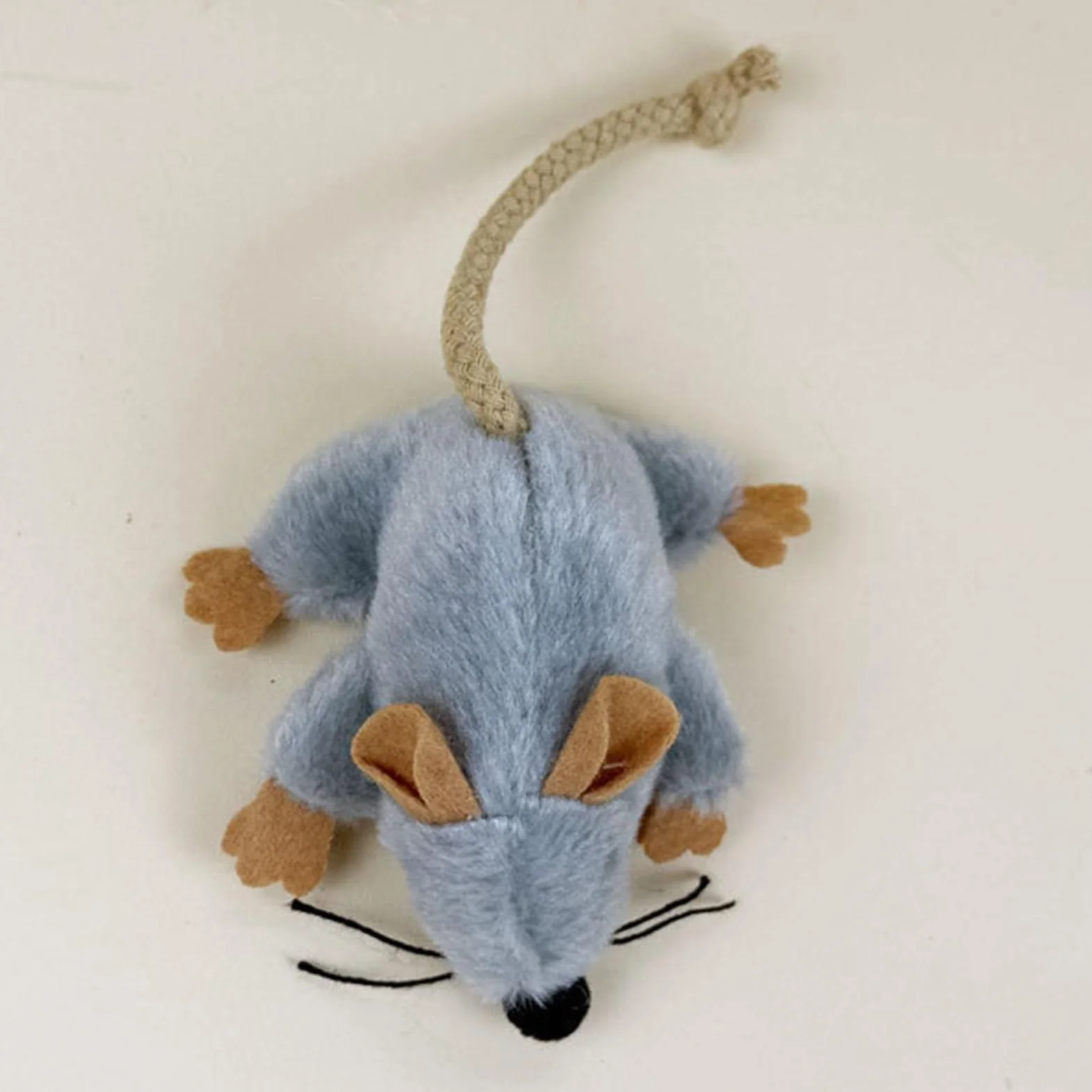 Plush Cat Mouse Toy, realistyczny ruchomy ogon, interaktywny rozmiar, system stymulacji zwierząt domowych, miękki materiał, akcesoria do wzbogacenia kota, wewnątrz i na zewnątrz, do użytku na