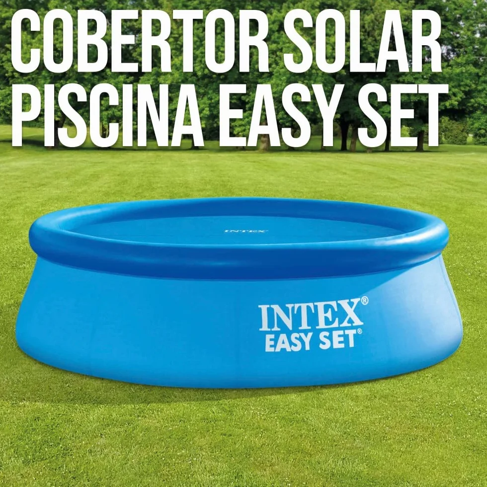 Intex Easy Pool Plandeka Solarna, Niebieski, 244 cm, 120 mikronów