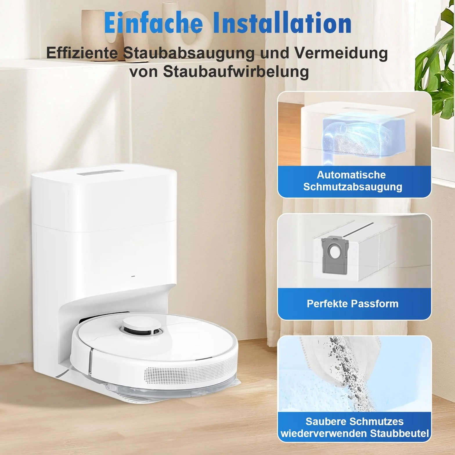 4 sztuki worków do odkurzacza wielokrotnego użytku akcesoria do Dreame X50 Ultra Complete / X40 Ultra Complete / L10s Ultra Gen 2 / L10s Ultra / D10 Plus Gen 2 / Mova E30 Ultra części zamienne do