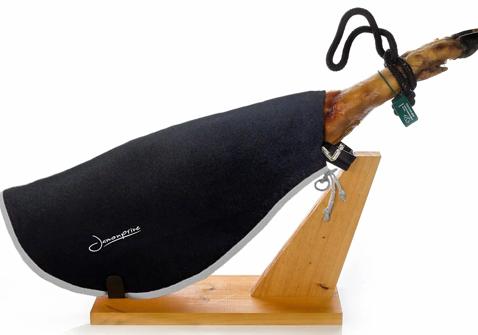 Osłona na Szynkę Czarna Jamonprive - Idealna do hiszpańskiej Szynki Serrano, iberyjskiej Szynki oraz Włoskiej Szynki Prosciutto - 80% Bawełna i 20% Włókno