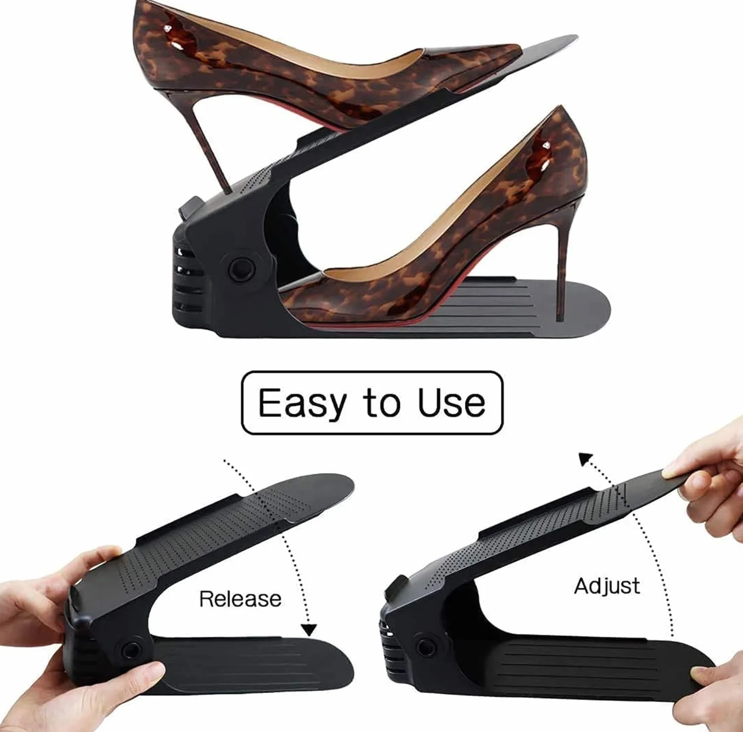 20 sztuk uchwytów na buty, oszczędzający miejsce, regulowany organizer na buty, regulowany organizer na buty, oszczędność miejsca, antypoślizgowy uchwyt na buty, trwały plastikowy uchwyt na