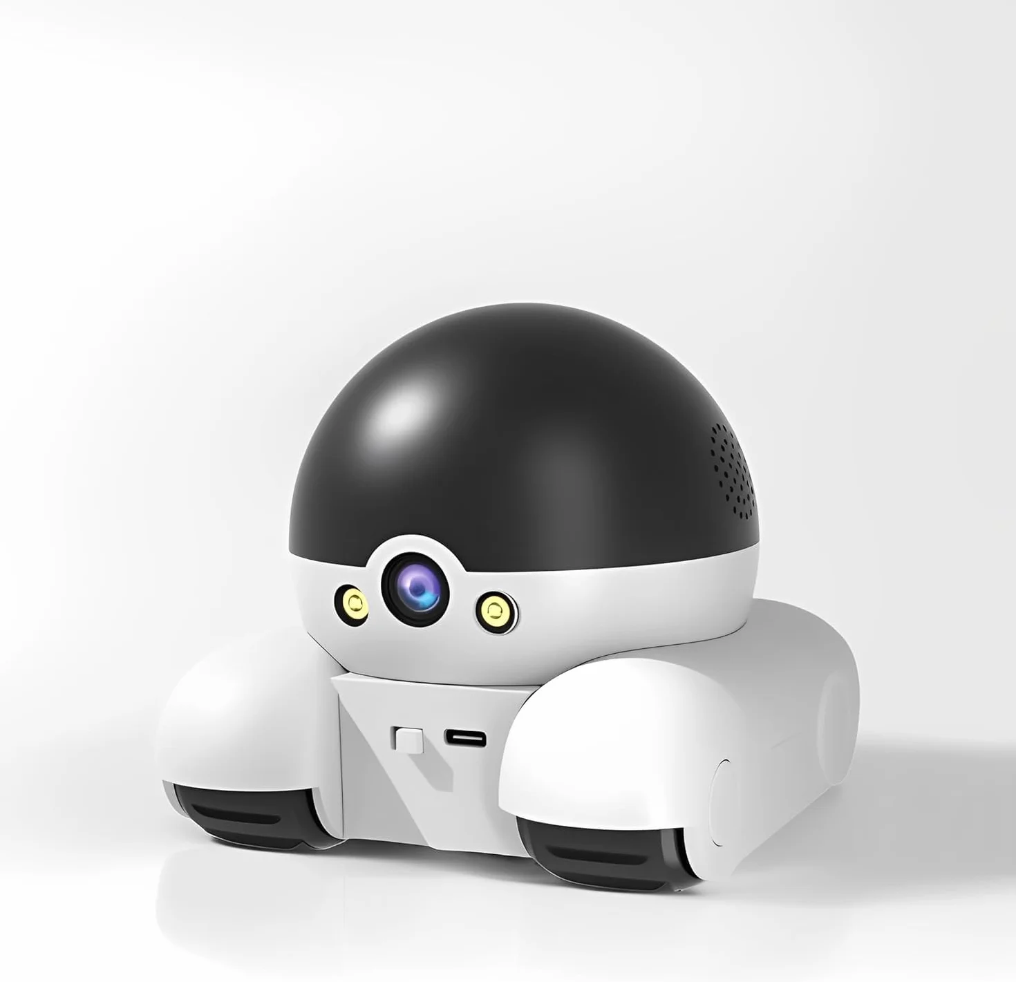 Kamera Robotów na Kołach 1080p Podwójna Obiektyw, 2MP Ruchomy Aparat Bezpieczeństwa z Dwukierunkową Rozmową, Zdalne Sterowanie 360°