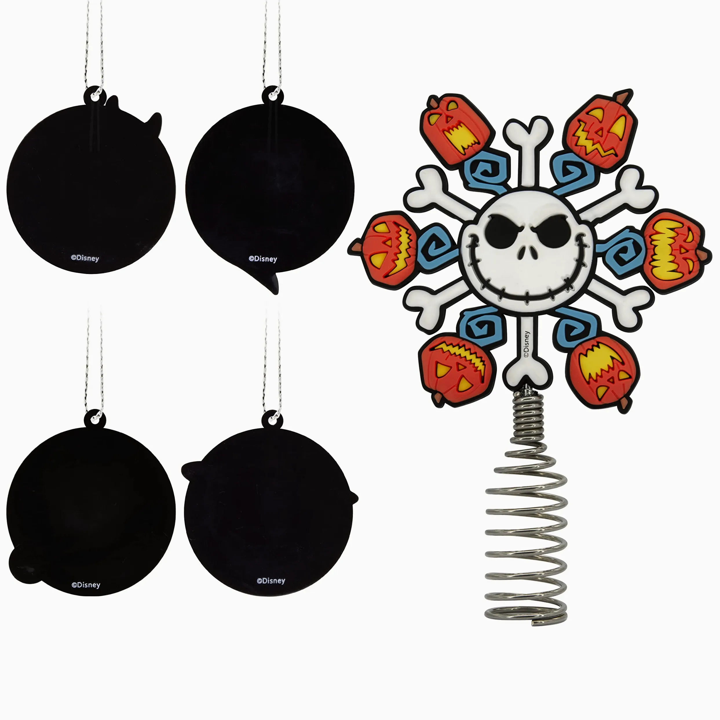Hallmark Disney Tim Burton's Koszmar przed Bożym Narodzeniem 12,7 cm miniaturowa ozdoba na choinkę i mini ozdoby 4,3 cm, zestaw 5 sztuk, nietłukące się