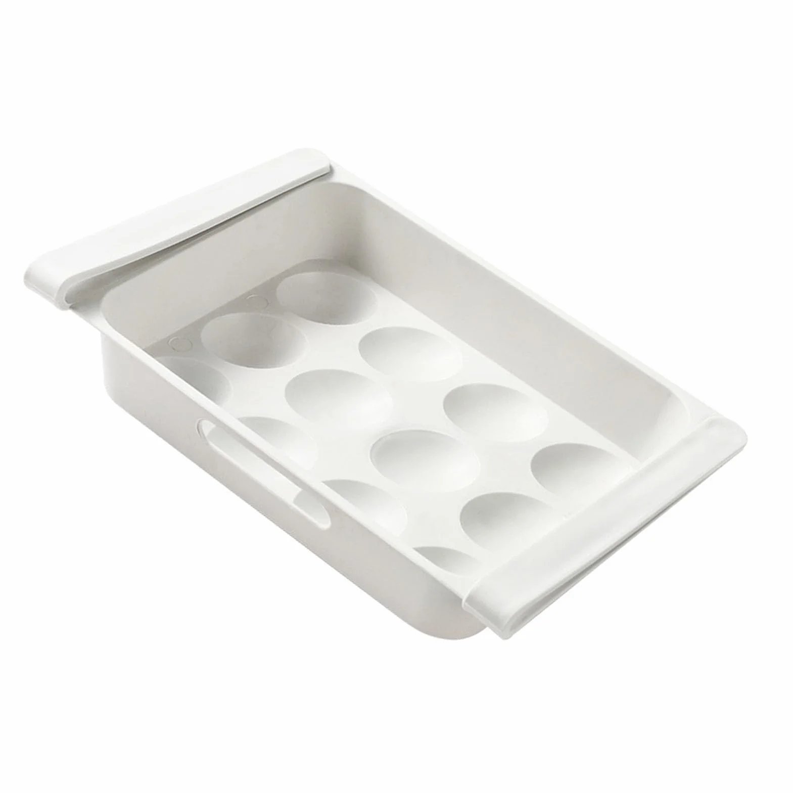 Jeffergarden Organizer na Jajka, Plastikowy Pojemnik na lodówkę z 12 Siatkami do Przechowywania żywności, Wydajna Organizacja Lodówki i Zachowanie świeżości do Użytku w Kuchni