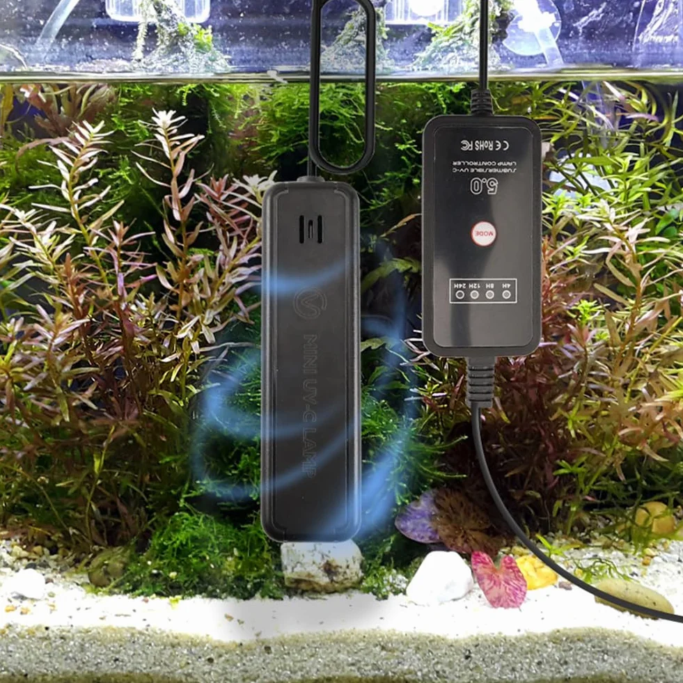 Begonia Sterylizator UV do akwarium, światło UV, klarownik z zegarem, glonami, czysty, ogród, staw