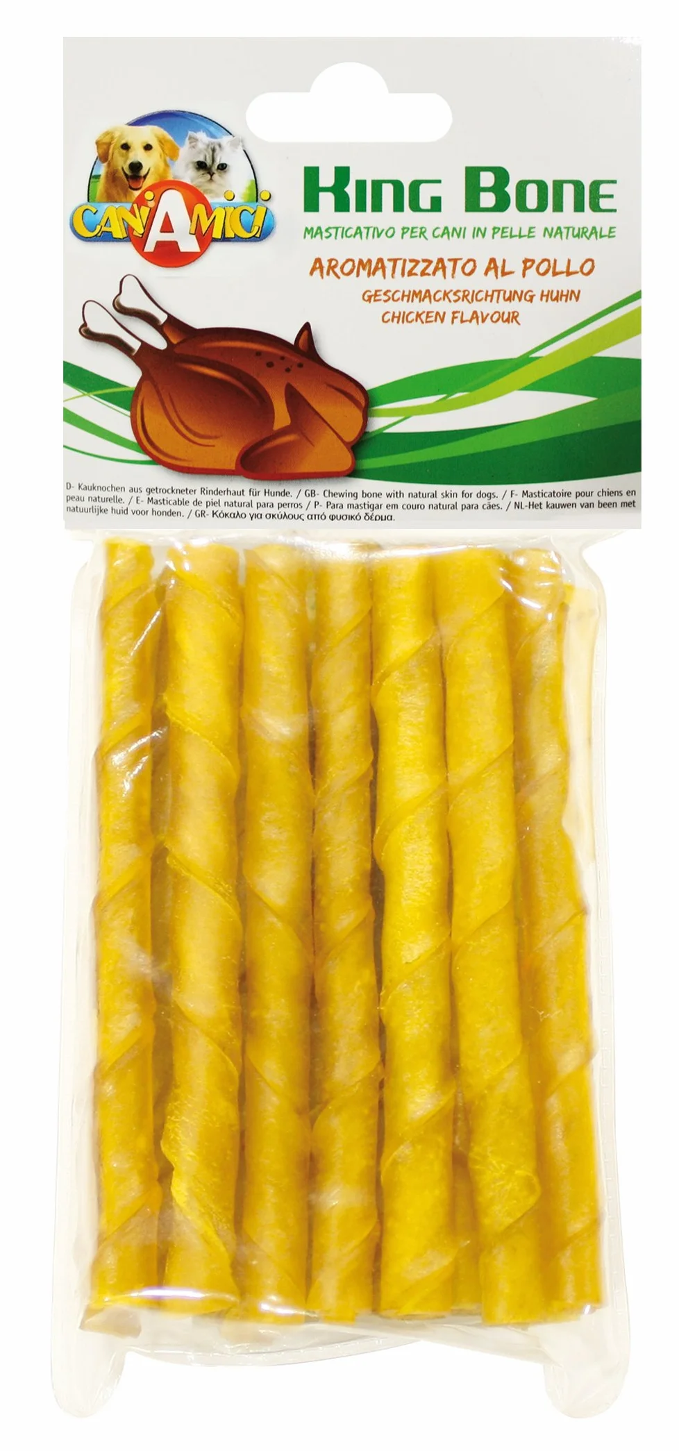 Croci Kość dla psa Twisted Stick Kurczak 9/10 mm Zestaw 12 szt
