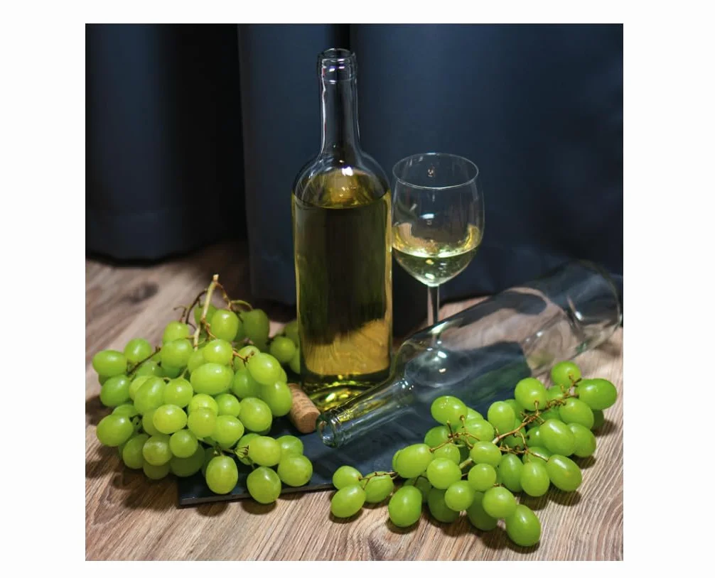 DIAH - butelki do wina ze szkła bordowy 0,75 l (750 ml) do produkcji wina domowego (8 x przezroczyste butelki wina)
