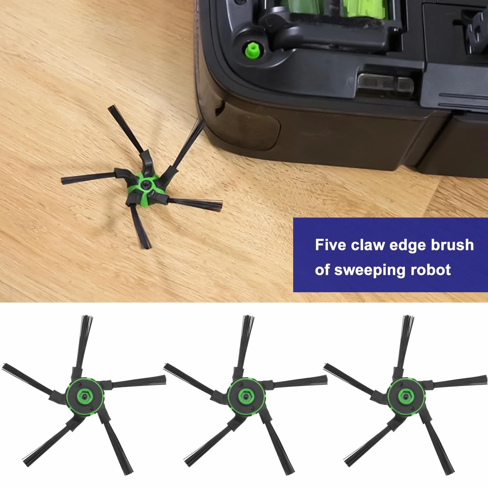 SG Store Robot zamiatający z pięcioma pazurami szczotka boczna kompatybilna z I-Robot Roomba S9 (9150) S9+ S9 Plus (9550) seria S zamiatanie szczotki boczne szczotki wymienne