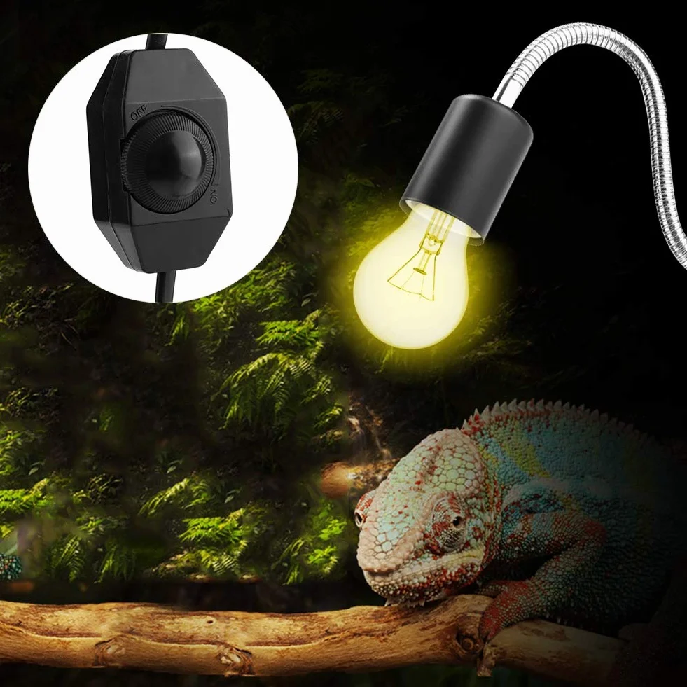 Oprawka do terrarium Lampa grzewcza żółwia Zaciskowa Obrotowa 360° dla gadów akwariowych