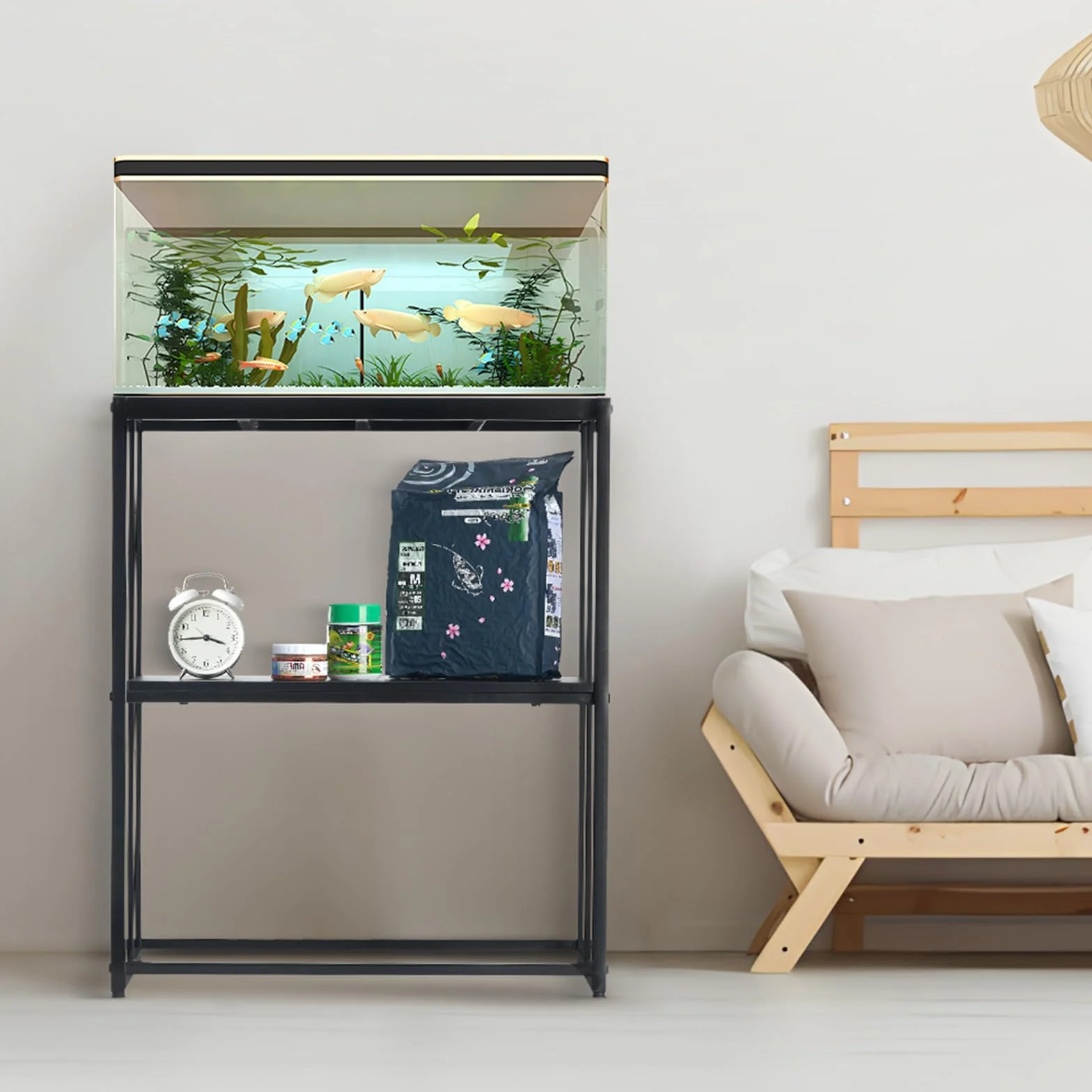 VEVOR Stojak do akwarium 63x33x76 cm nośność 76 kg czarny