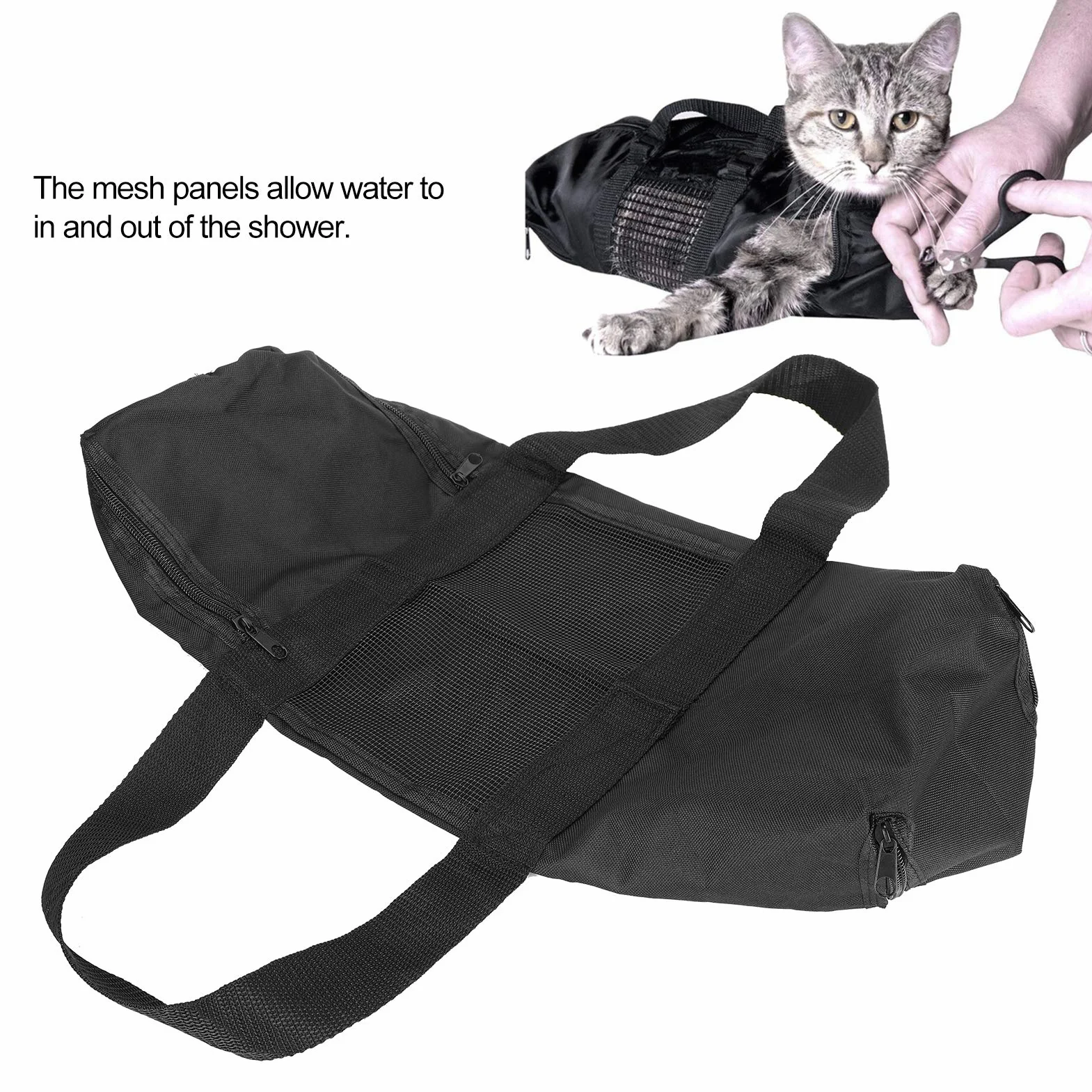 Fdit Torba do K?pieli Kot¨®w, Siatka Restraint Bag, Letnia Torba do Mycia Kot¨®w z Otworem na Pysk