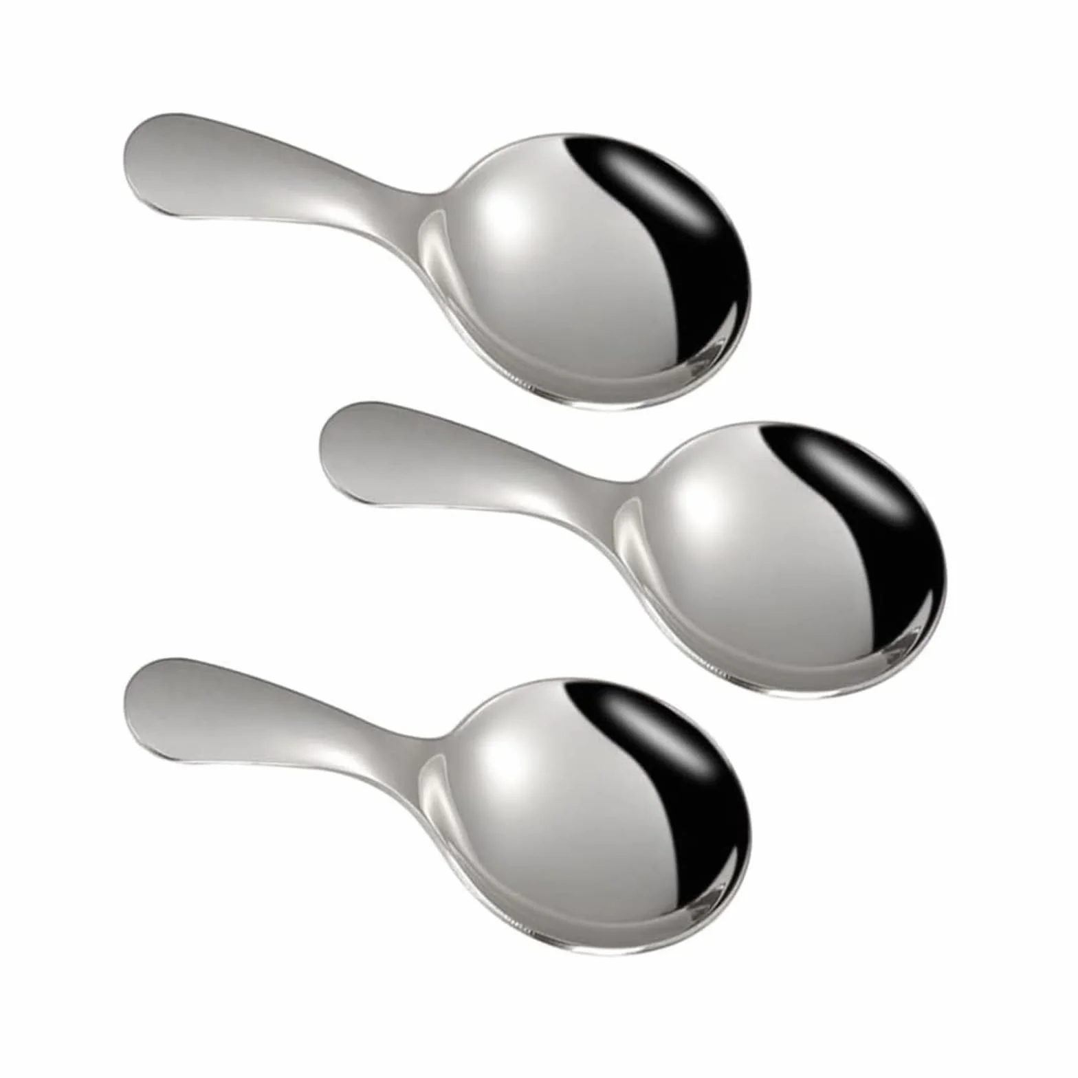 Łyżeczki ze stali nierdzewnej, 3 szt. łyżki z krótkim uchwytem, lustrzane polerowanie, sztućce, łyżki, mini łyżka do przypraw, przypraw, deserów, herbaty, kawy