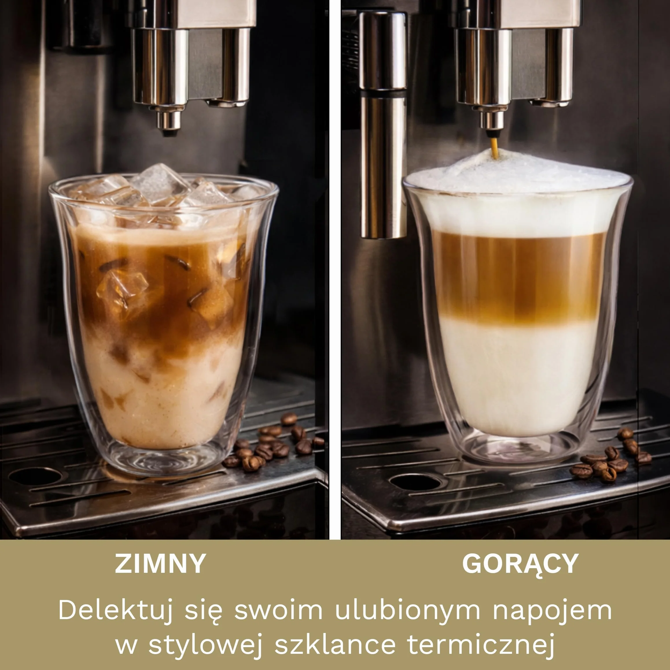 Creano Szklanki do kawy o podwójnych ściankach 400 ml - izolowane kubki do latte macchiato - cappuccino, herbata - ręcznie robione żaroodporne kubki XXL - 2 szt. (1 opakowanie)