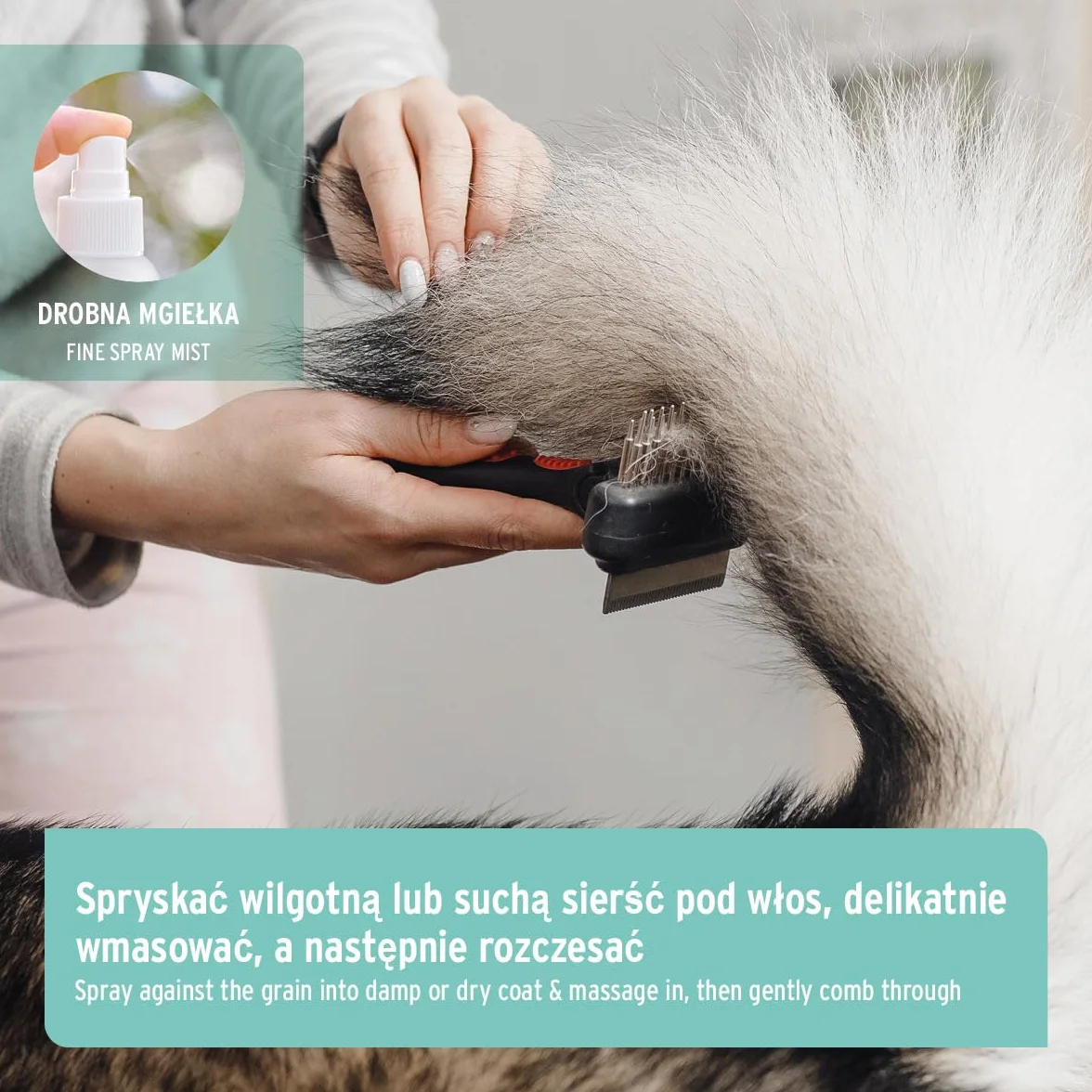 AniForte Spray Pielęgnacyjny do Sierści Kokos 200 ml – olej kokosowy, nawilżenie, połysk