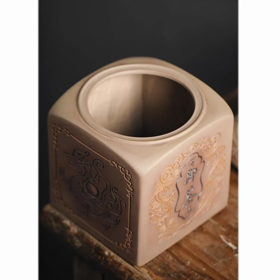 HLTYGWX Pojemnik na herbatę ceramiczny luzem pojemnik do przechowywania herbaty słoik chiński Retro jadeitowa uszczelka słoik na herbatę gruba słój na herbatę czarna herbata szczelnie zamykany słoik