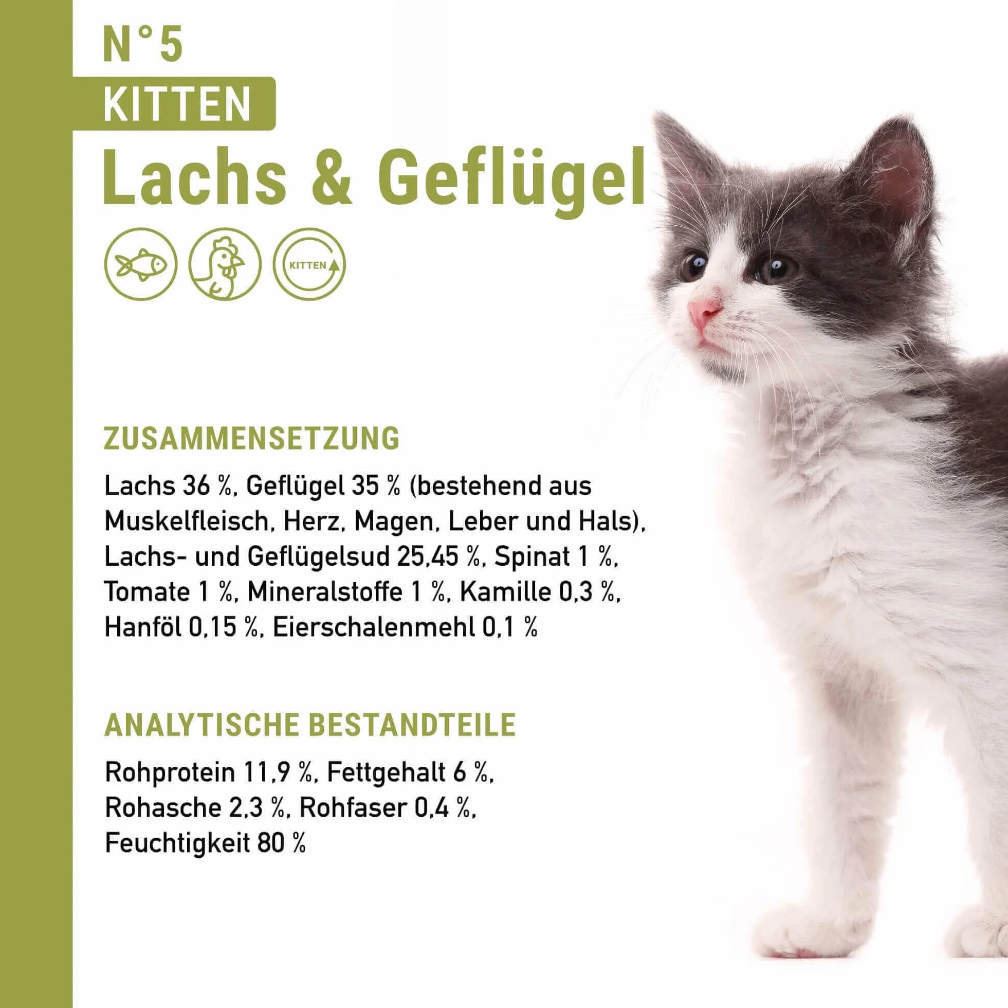 Catz Finefood Kitten Multipack mokra karma dla kotów bez zbóż 12 x 85 g