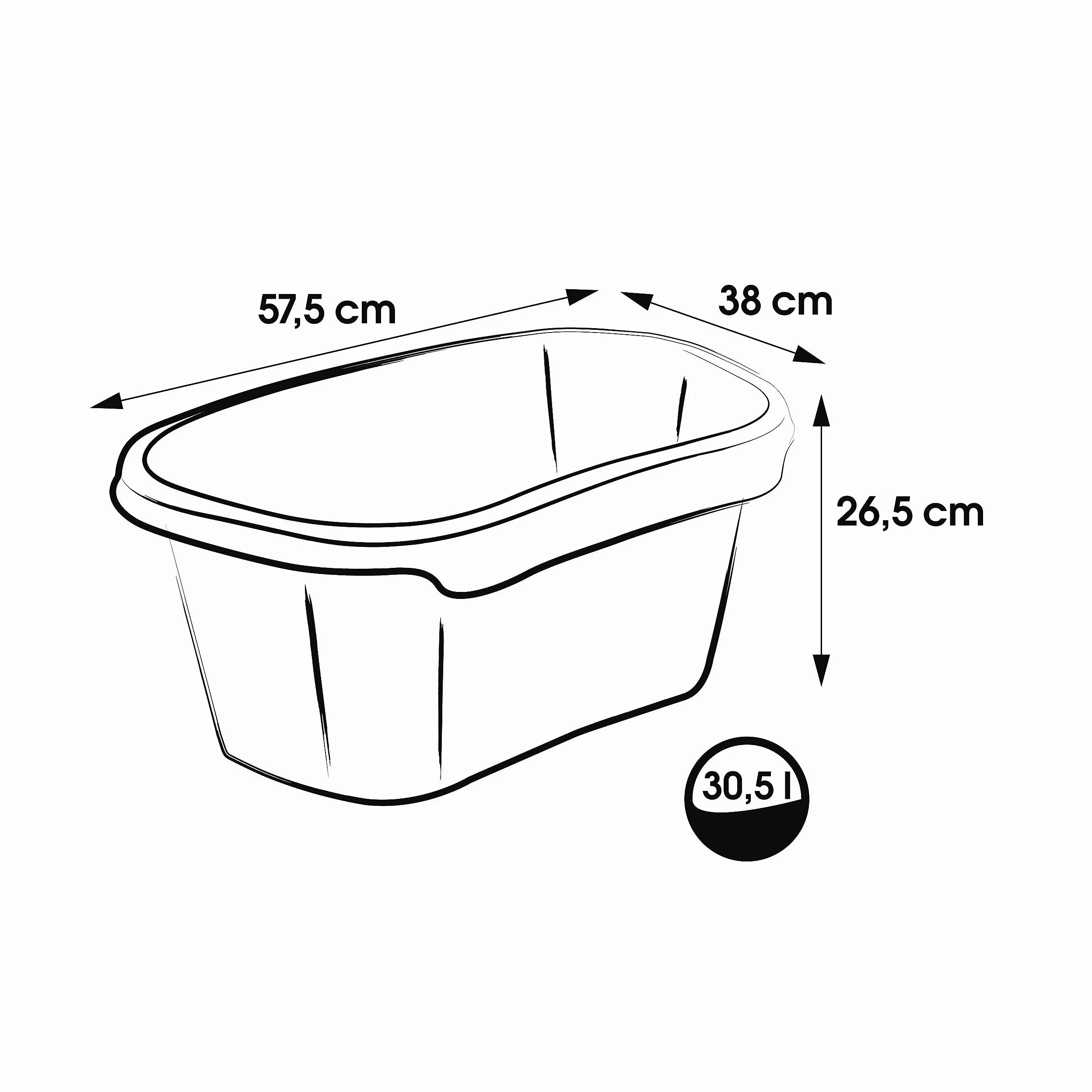 keeeper Wäschekorb mit Hüftstütze, 30,5 l, Tilda, Nordic Pink