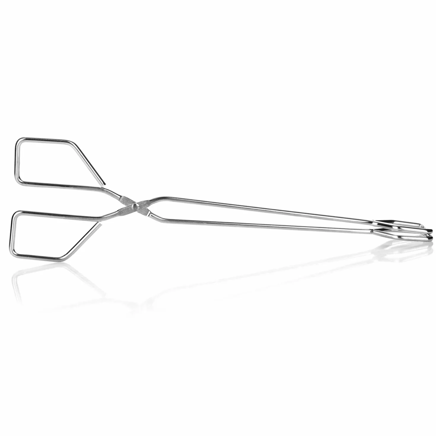 COM-FOUR® 2x klasyczne szczypce do grilla, wysokiej jakosci szczypce kuchenne do obracania potraw z grilla, idealne do grillowania i grillowania (2 sztuki szczypce do grilla ze stali nierdzewnej)