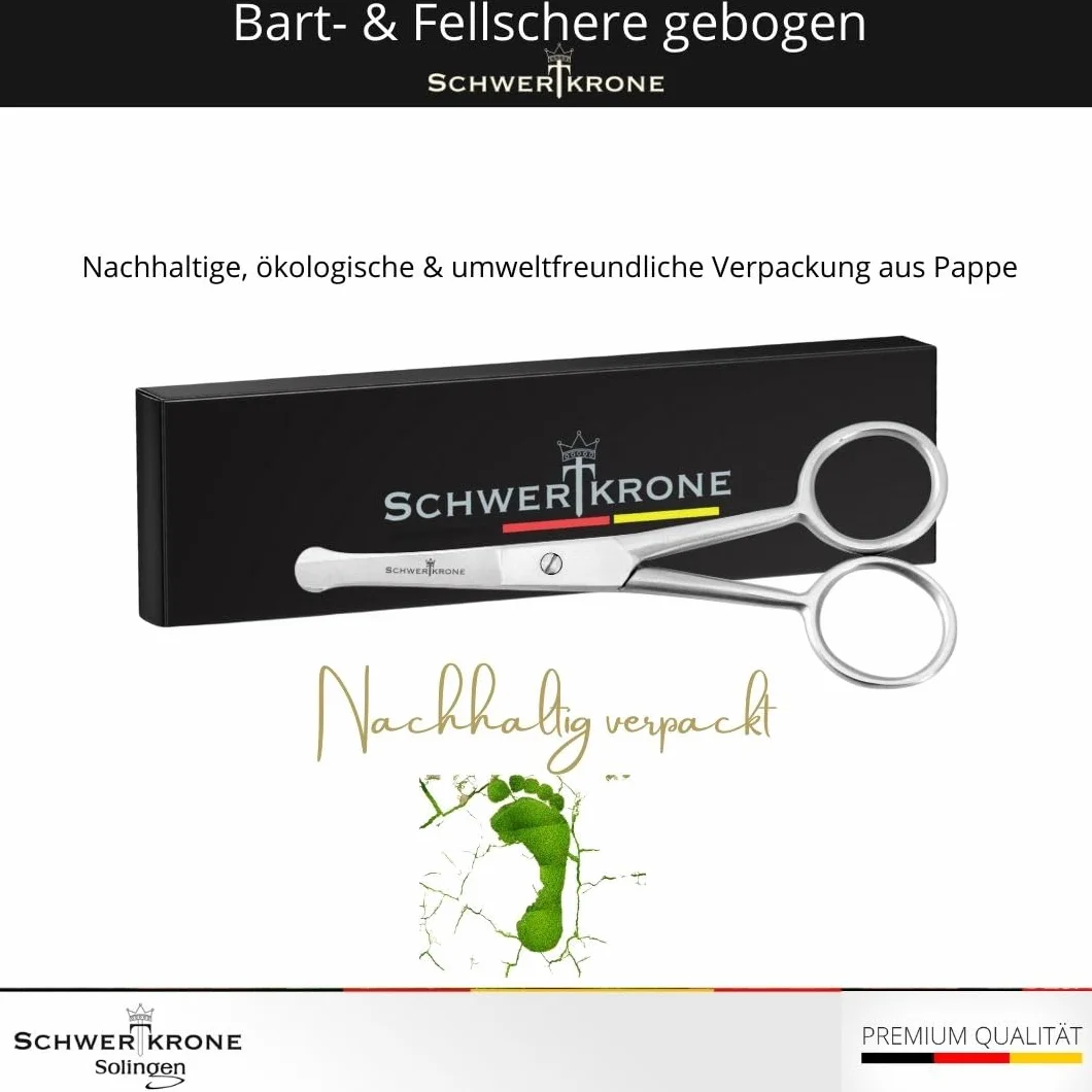 Schwertkrone Nożyce do sierści, nożyce do łap, zakrzywione, nożyczki do sierści psa (11,5 cm)