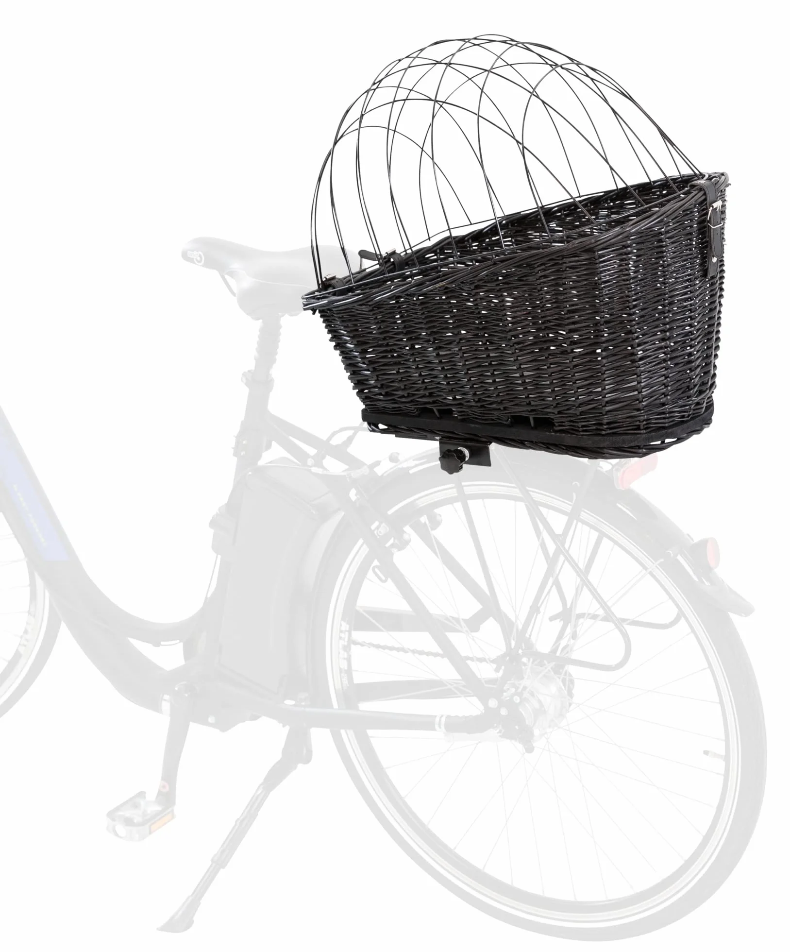TRIXIE Koszyk Rowerowy z Kratką 13117, Czarny