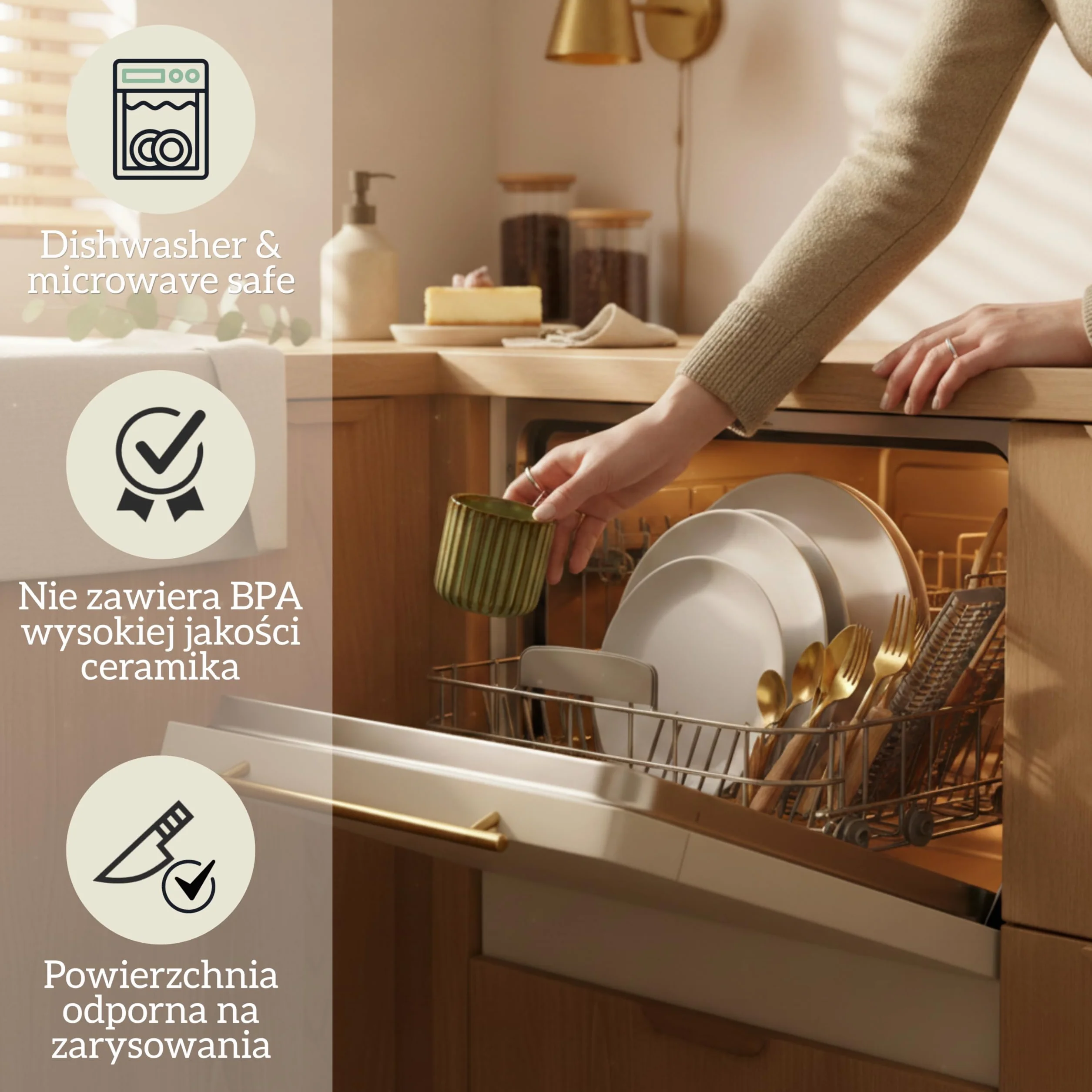 Zestaw 4 filiżanek do espresso 180 ml ceramika zielona