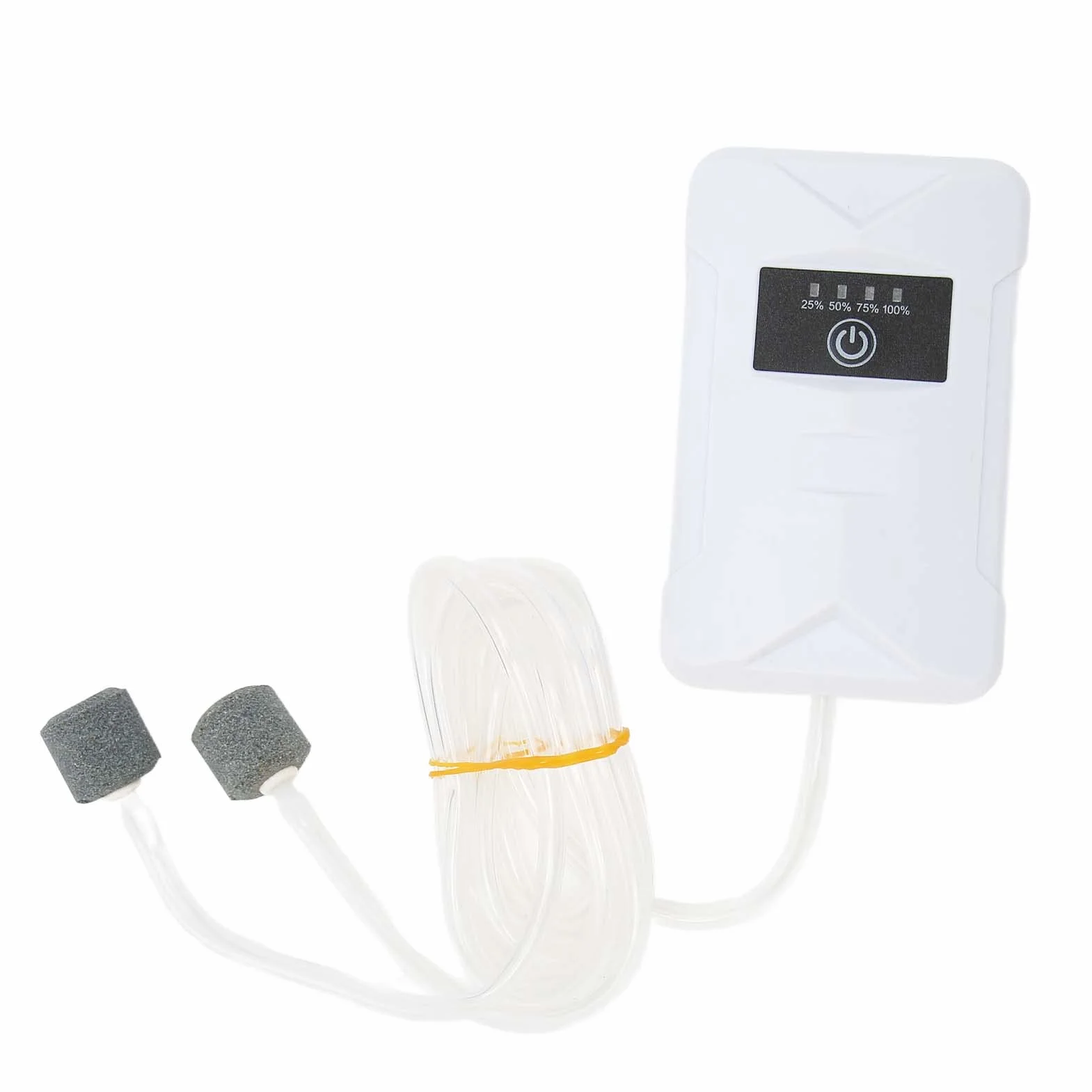 Akumulator, Pompa Tlenu w Akwarium Cicha Bateria USB 2400mAh, Podwójna Przenośna Pompa Powietrza do Połowu Ryb, 2 Tryby Zasilania, Reakcja na awarię Zasilania, Kompaktowa i