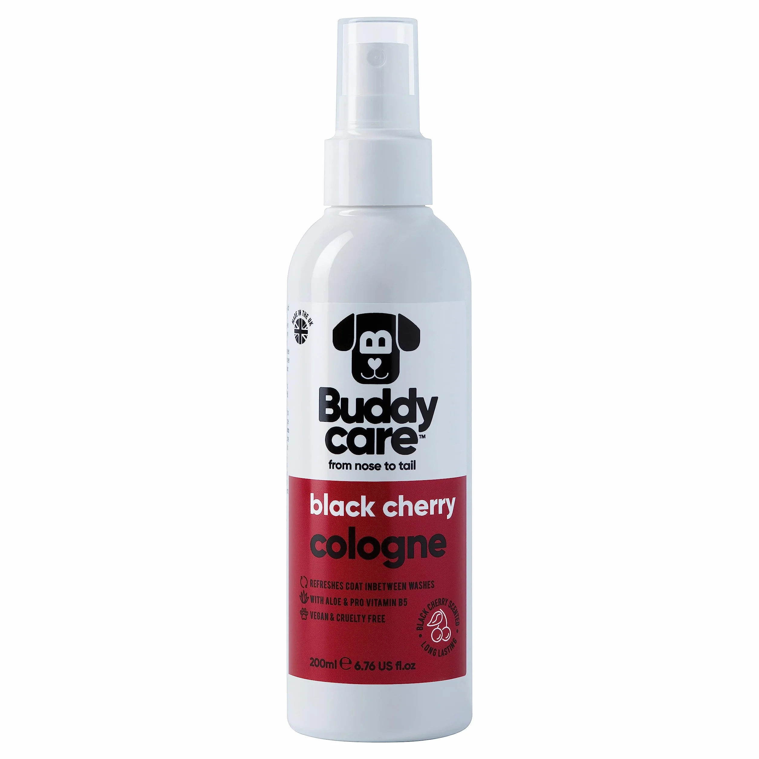 Buddycare Pies Coloński 200 ml czarna wiśnia odświeża między myciami psa