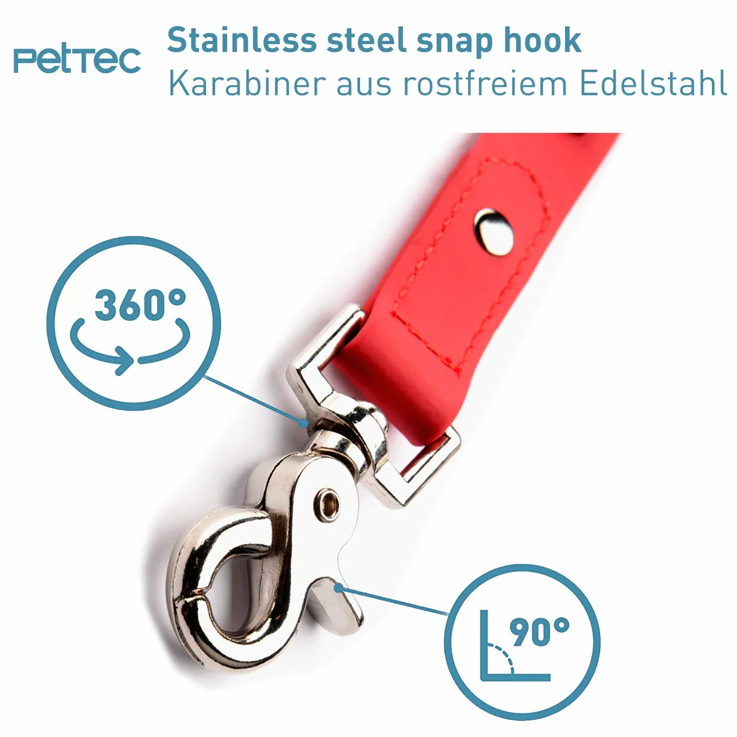 PetTec smycz treningowa dla psa 2-10 m regulowana do 80 kg Trioflex wodoodporna