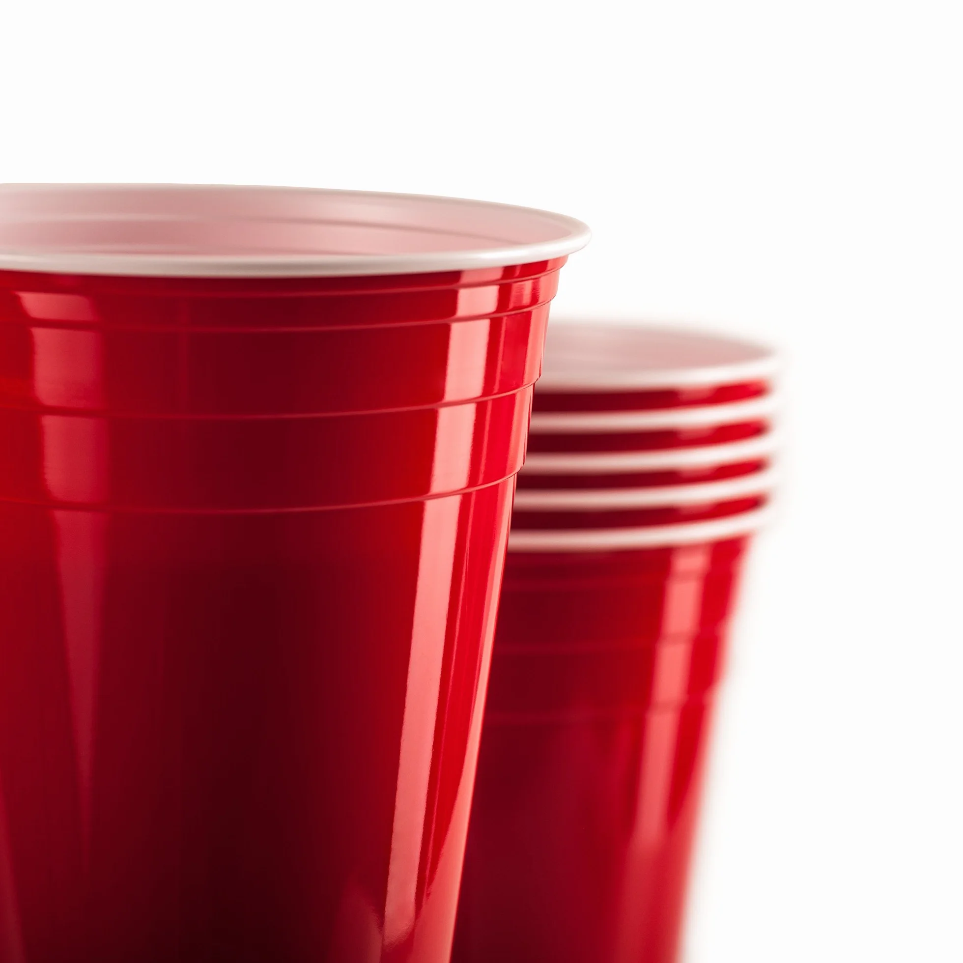 4260514530028 Plastikowe Kubki do Picia Zestaw do Pongów Czerwone 473ml 50 Sztuk