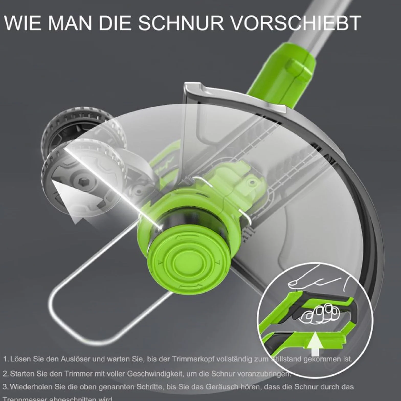 Greenworks GD24LT33K4 Akumulatorowa Podkaszarka Krawędziarka z Kołem do Małych i Średnich Ogrodów, Szerokość Cięcia 33 cm, Automatyczny Wysuw Żyłki Nylonowej 2 mm, Baterii 24V 4Ah i Ładowarki