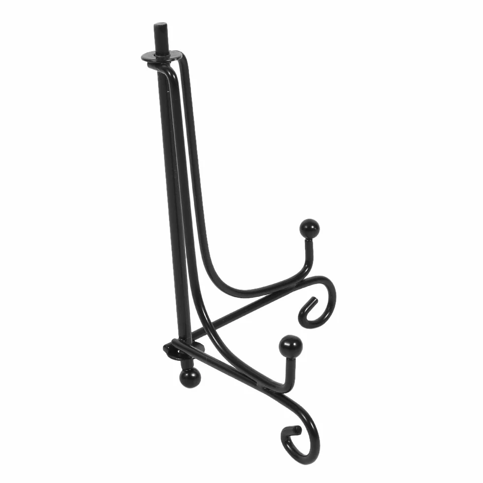 1 szt. Czarne stojaki na wyświetlanie zdjęć, sztaluga do przechowywania, ramki na zdjęcia, książki, karty (12 inch)