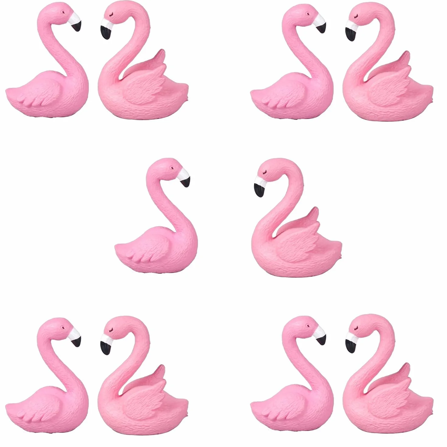 10 sztuk mini dekoracyjnych figurek ogrodowych, flaminga, zestaw z mikrokrajobrazu, ornament z żywicy, dekoracyjna miniaturka, domowa impreza, ciasto, sukulenty, ogród, krajobraz mchu
