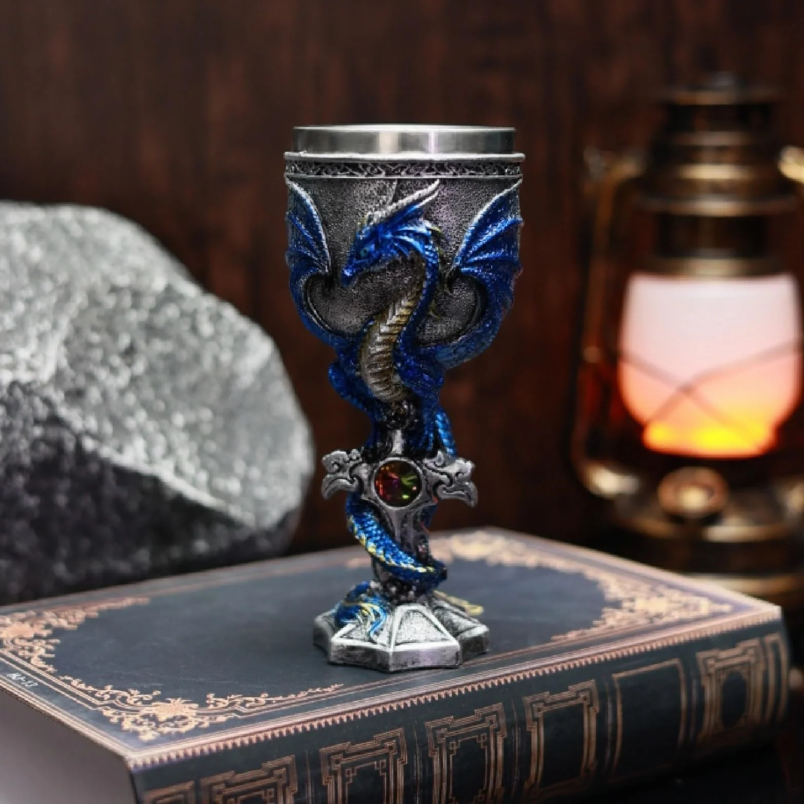 Fantazyjny kielich smoka, kreatywny smoczy kieliszek do wina, stereoskopowy kubek 3D smoczy wojownik z nóżką, gotycki kubek do picia ze stali nierdzewnej, prezent dla przyjaciół, kobiet i mężczyzn